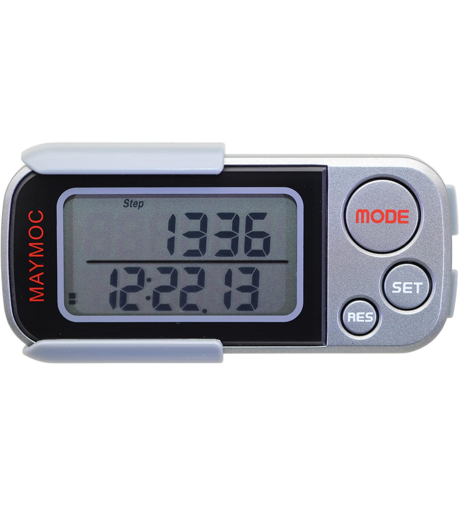Maymoc Walking 3D Step Counter - Accurate Pedometer with Clip & Belt 30-Day Memory Calorie & Distance Tracker Daily Target Monitor - Buy Online on GoSupps.com