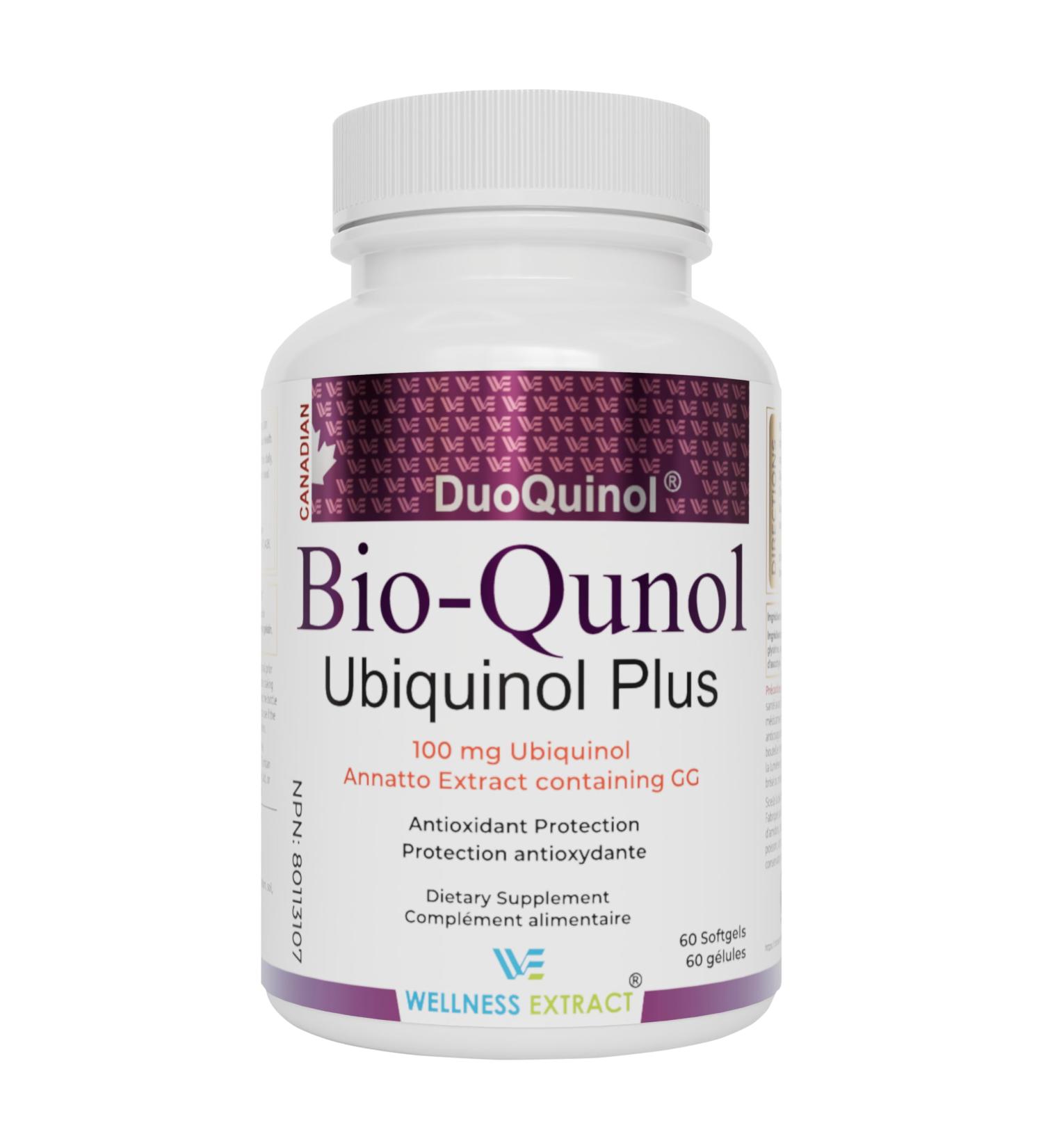 Wellness Extract Ubiquinol (CoQ10) Supplement with Annatto Extract (GG) Natural Antioxidant | 100 mg | Pack of 60 Softgels - Buy Online on GoSupps.com