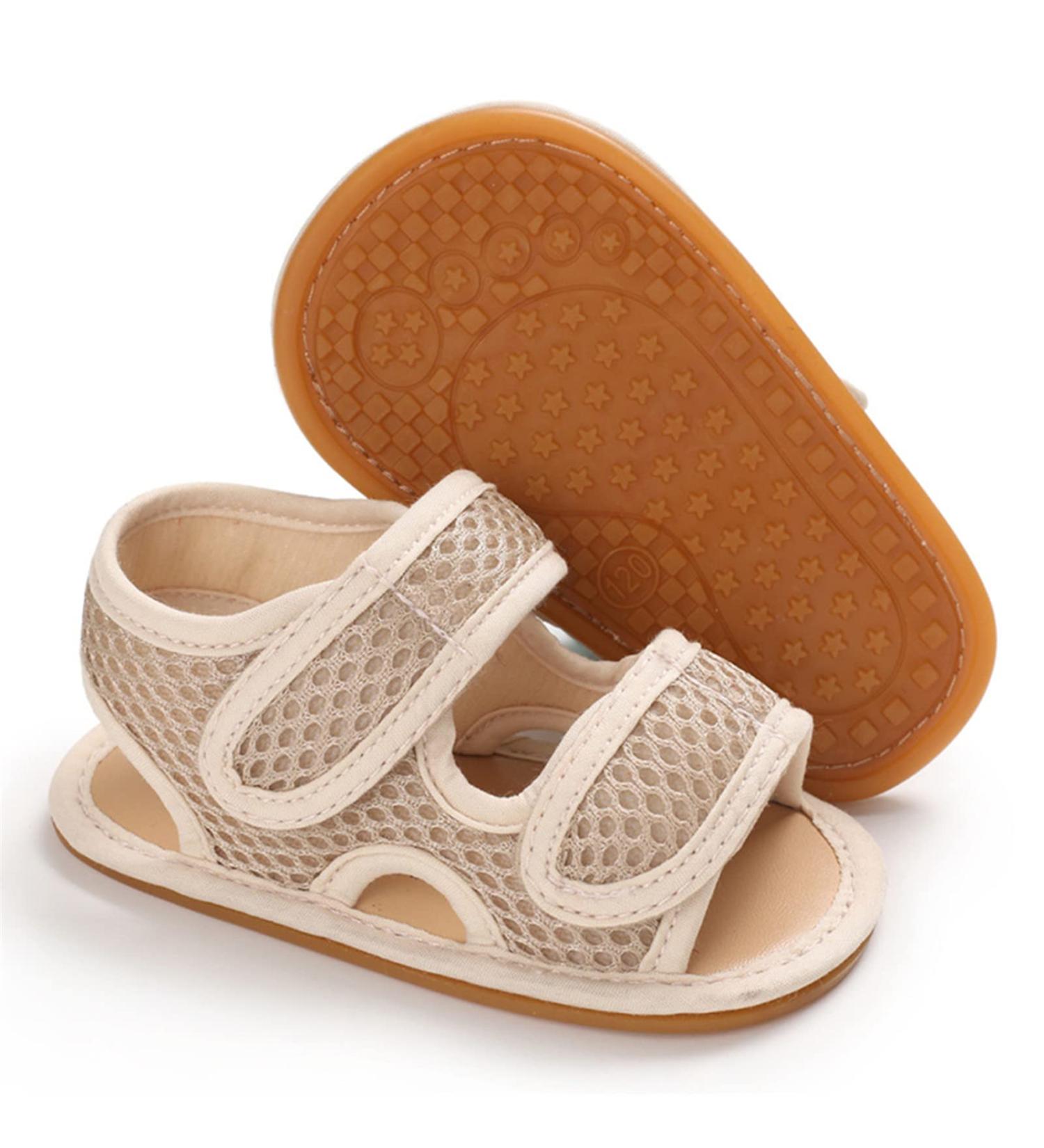 RVROVIC Baby Sandals | Soft Anti-Slip Rubber Sole | Toddler First Walkers | 6-12 Months | Khaki - Buy Online on GoSupps.com