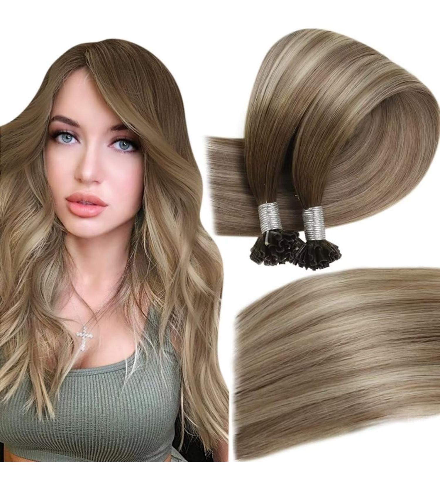 Easyouth Balayage Bonding Extensions - Real Hair 22-Inch Remy Quality #3/8/22 Mix - 50g/50 Pieces for Luxurious Volume - Buy Online on GoSupps.com