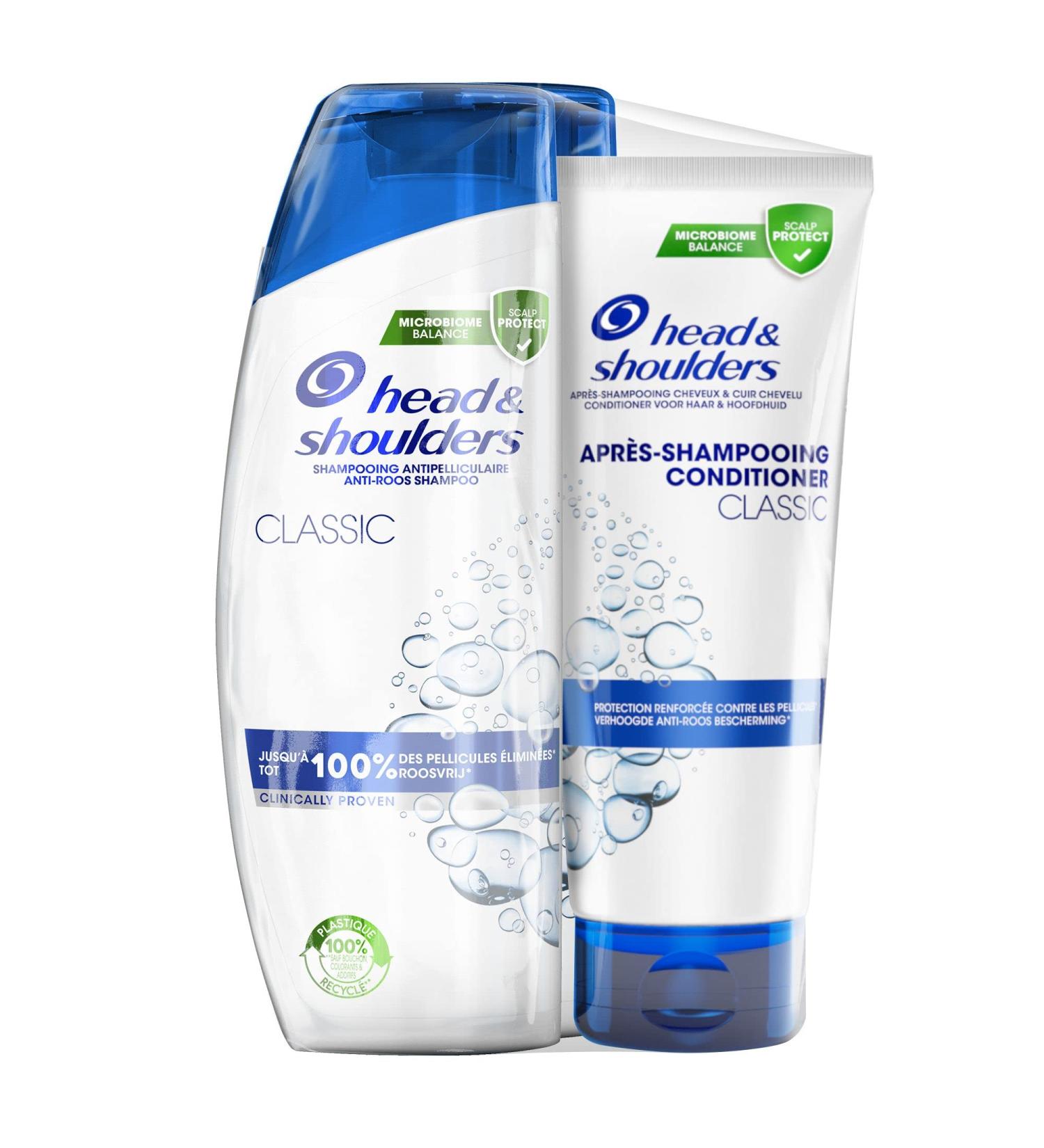 Head & Shoulders 2x Anti-Dandruff Shampoo + 1x Classic Conditioner Up to 100% Dandruff Removal Clinically Proven Dermatologically Tested - Buy Online on GoSupps.com
