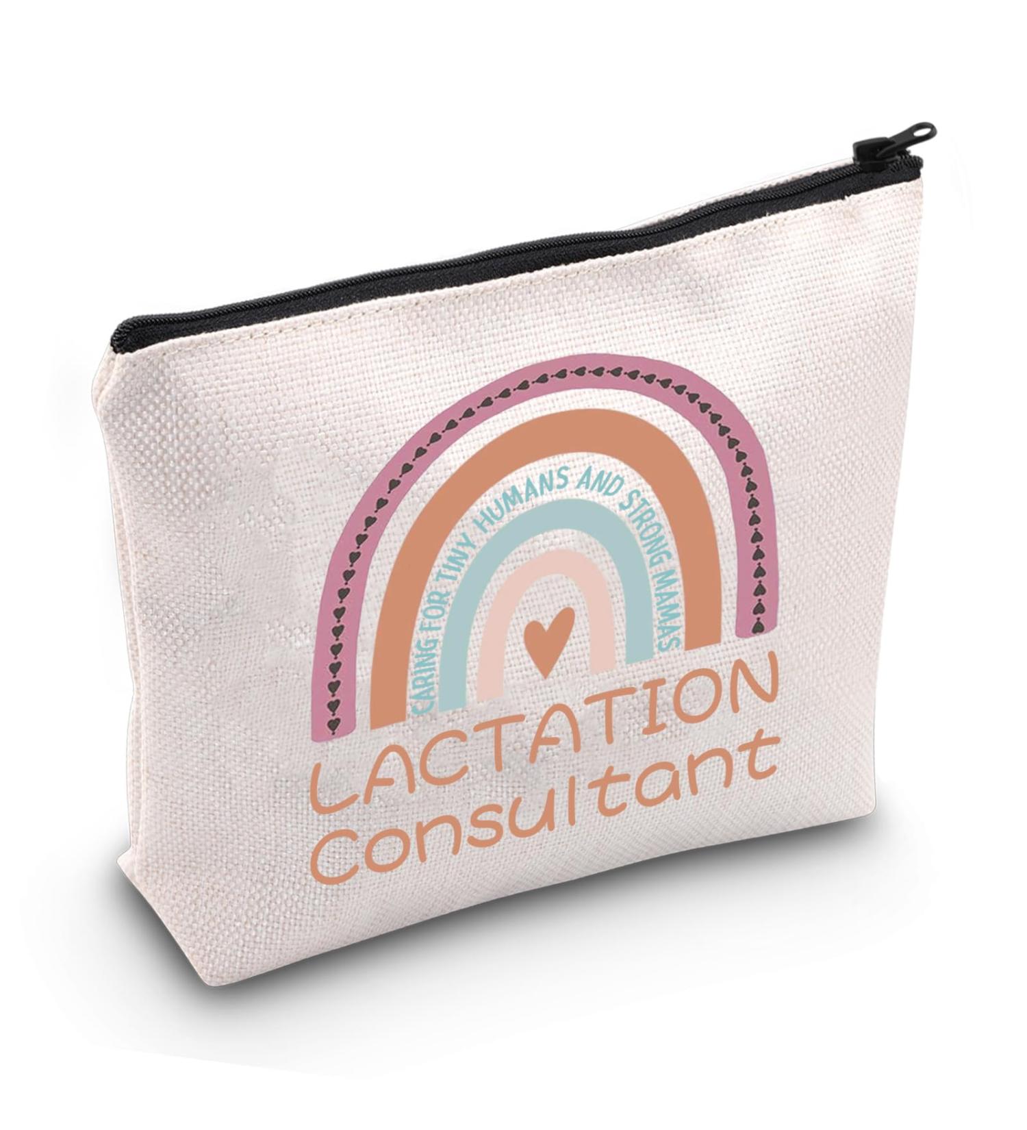Lactation Consultant Gift Lactation Caring For Tiny Humans and Strong Mamas Consultant Rainbow Cosmetic Bag LACTATION Consultant Bag - Buy Online on GoSupps.com