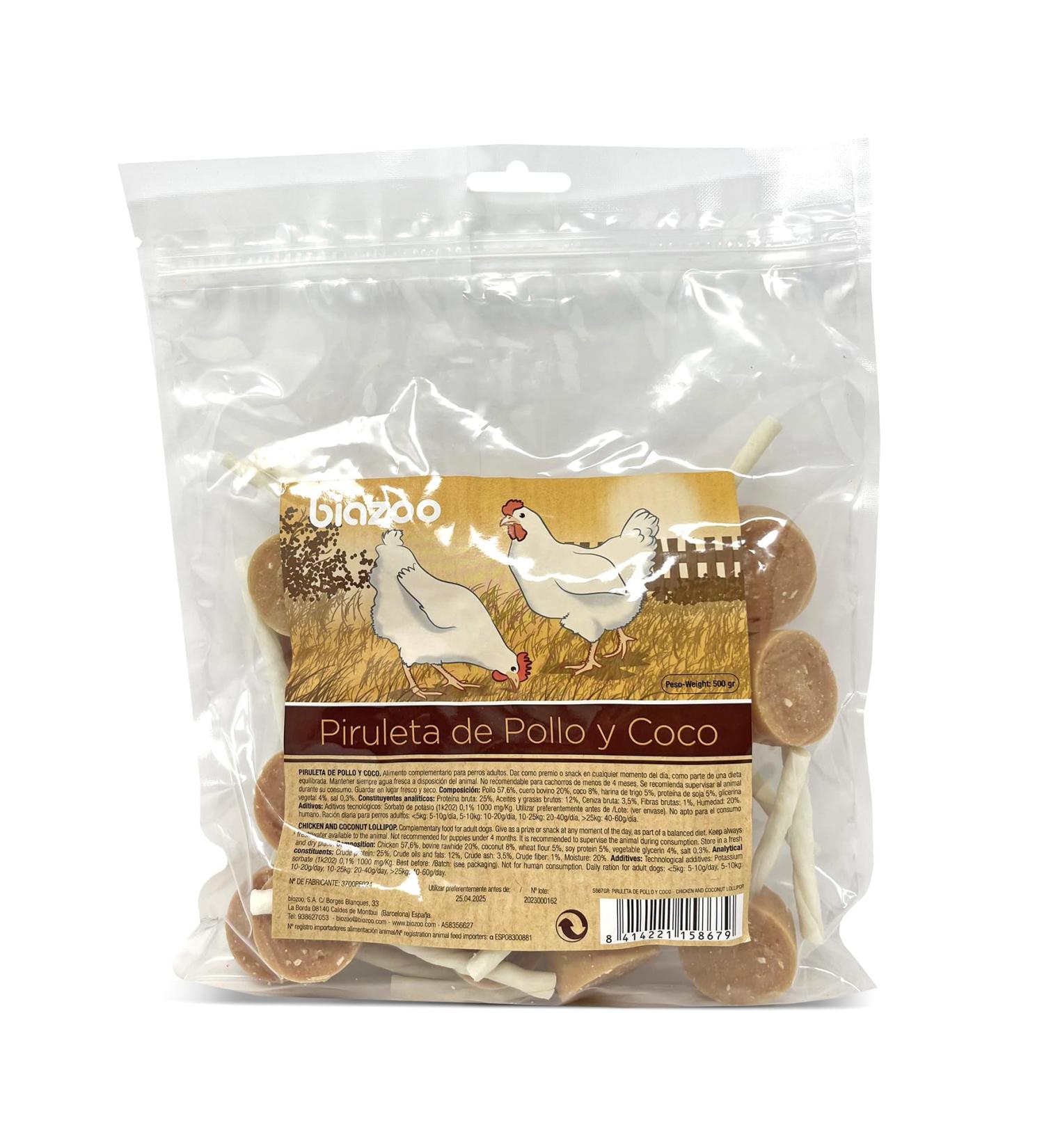 biozoo Chicken and coconut lollipop