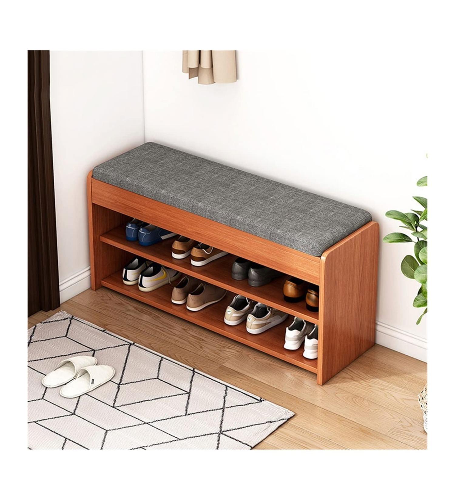 Footstools/Ottomans Shoe Cabinet with Upholstered Double Storage Shoe Rack Shoe Cabinet Locker for Living Room Bedroom Entrance Hallway Living Room Corridor Bench Shoe Stool (Color : 1 Size : 60 1 60cm/23.62inch - Buy Online on GoSupps.com