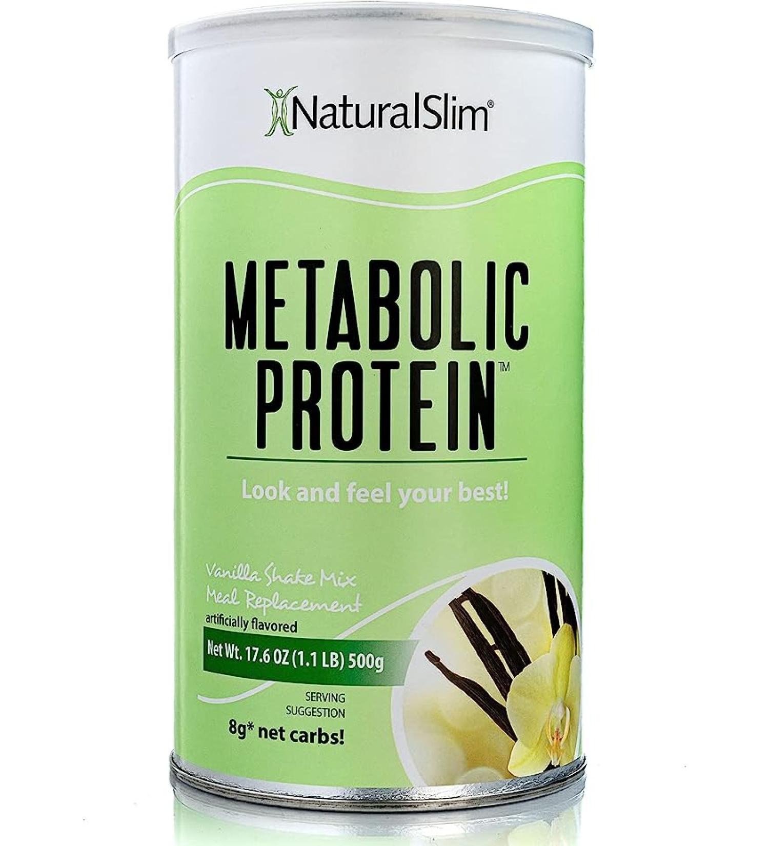 NaturalSlim Metabolic Whey Protein Powder Vanilla | Low Carb Meal Replacement Shake with Vitamins, Minerals & Amino Acid | Great Taste and Filling | 10 Servings, 17.6oz - Buy Online on GoSupps.com