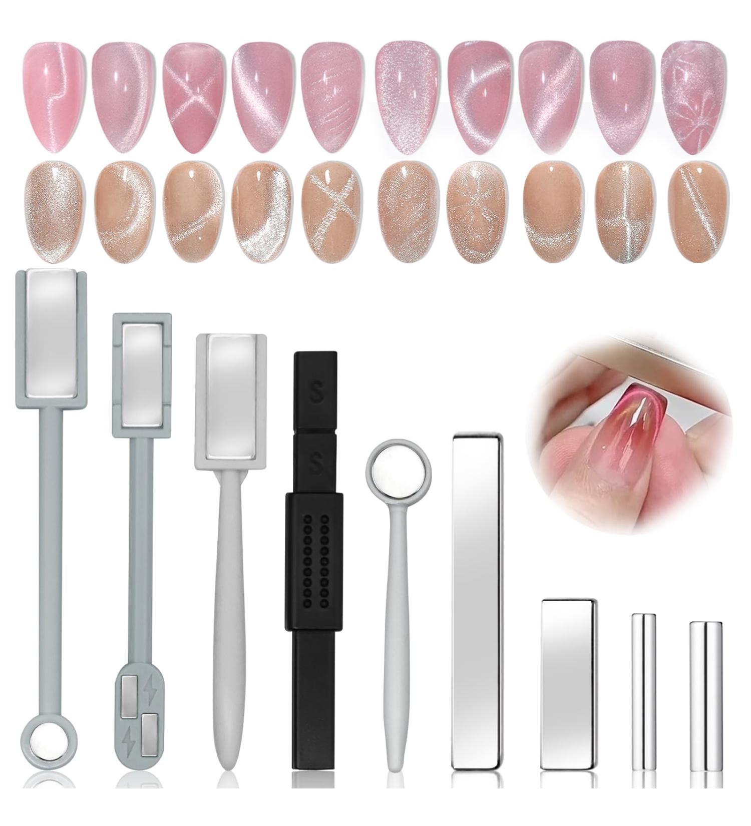 9PC Cat Eye Nail Magnet Set | Strong Suction Gel Polish & Nail Accessories | Perfect for Stunning Nail Art - Buy Online on GoSupps.com