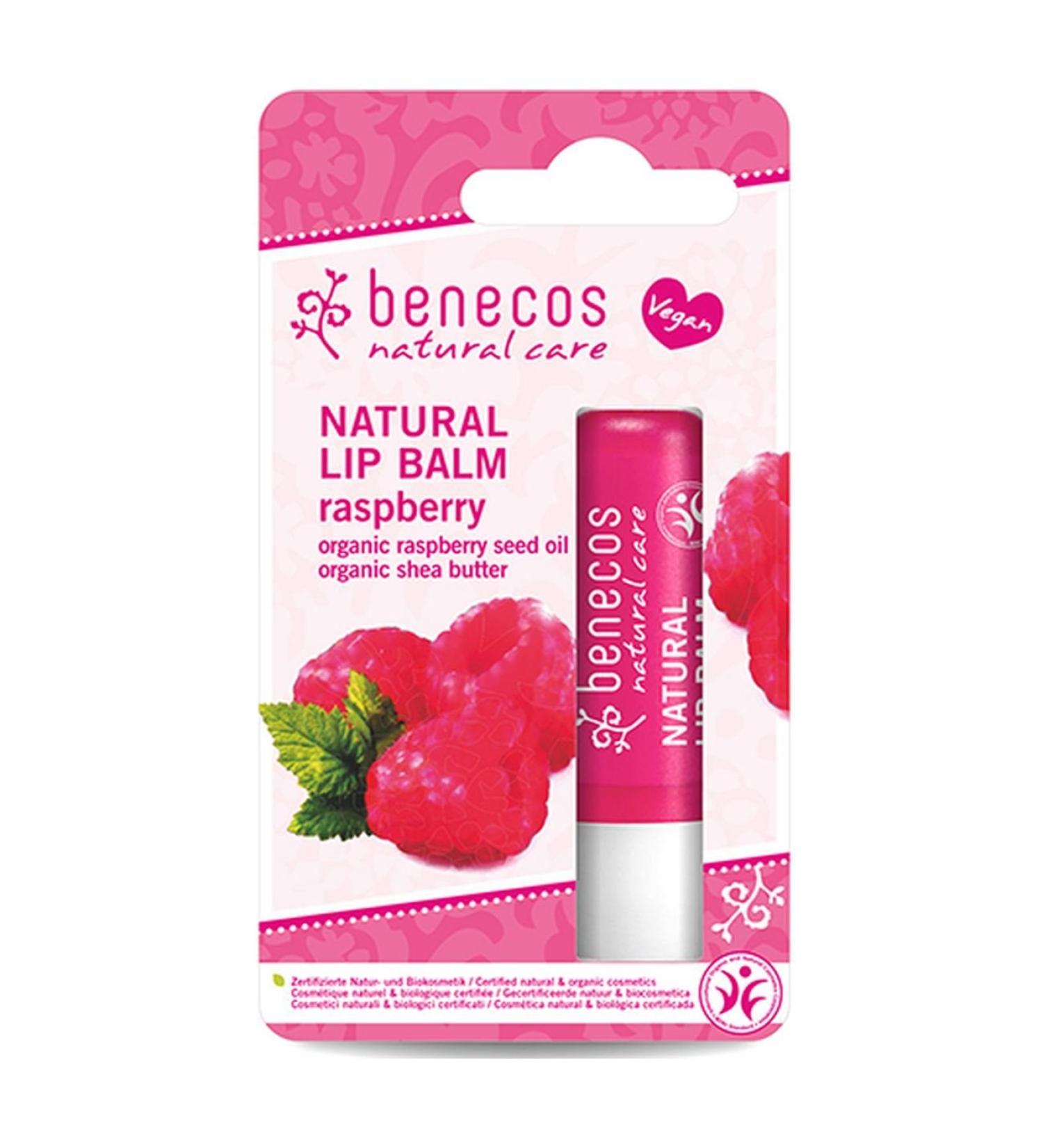 Buy Benecos Natural Lip Balm Raspberry 4.8g - Organic Moisturizing Lip Care | International Shipping Available - Buy Online on GoSupps.com
