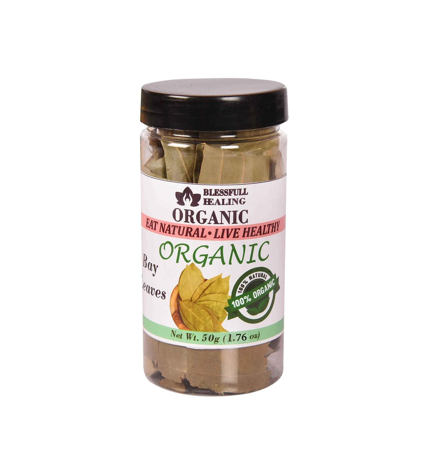 Blessfull Healing Organic Bay Leaves 50 Gram Airtight Container (Packing May Vary) 50 Gram 1.76 oz - Buy Online on GoSupps.com