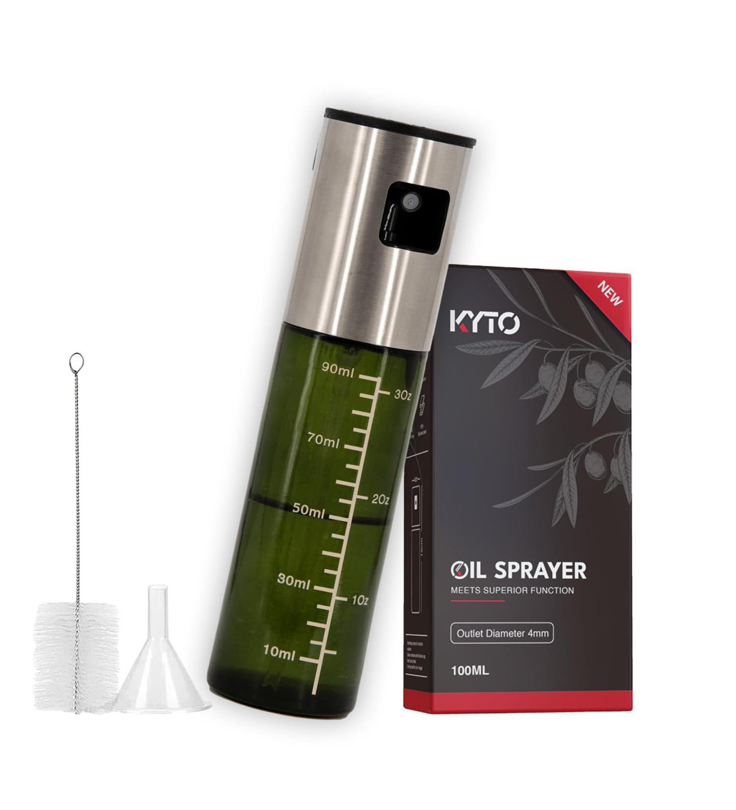 UV Protection Shatter-Proof Glass Oil Spray Bottle | Stainless Steel BPA-Free Dishwasher Safe Cooking Sprayer - Buy Online on GoSupps.com