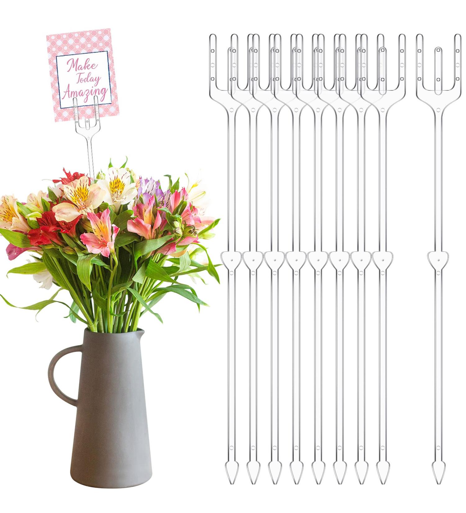 240 Pcs Floral Picks Card Holder - Fork Shape 9.4 Inch for Valentine's Day Wedding Decoration - Buy Online on GoSupps.com