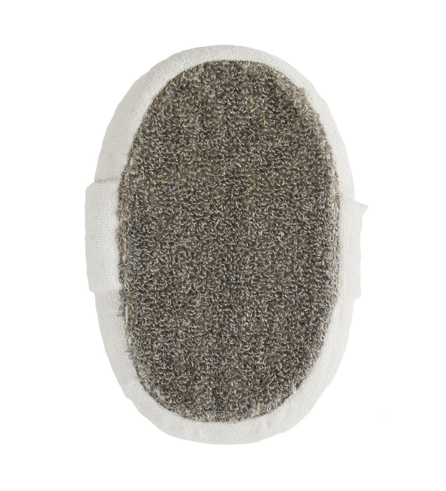 Natural Elements Body Sponge - Deep Exfoliating Flaxseed & Charcoal for Smooth Skin | International Shipping Available - Buy Online on GoSupps.com