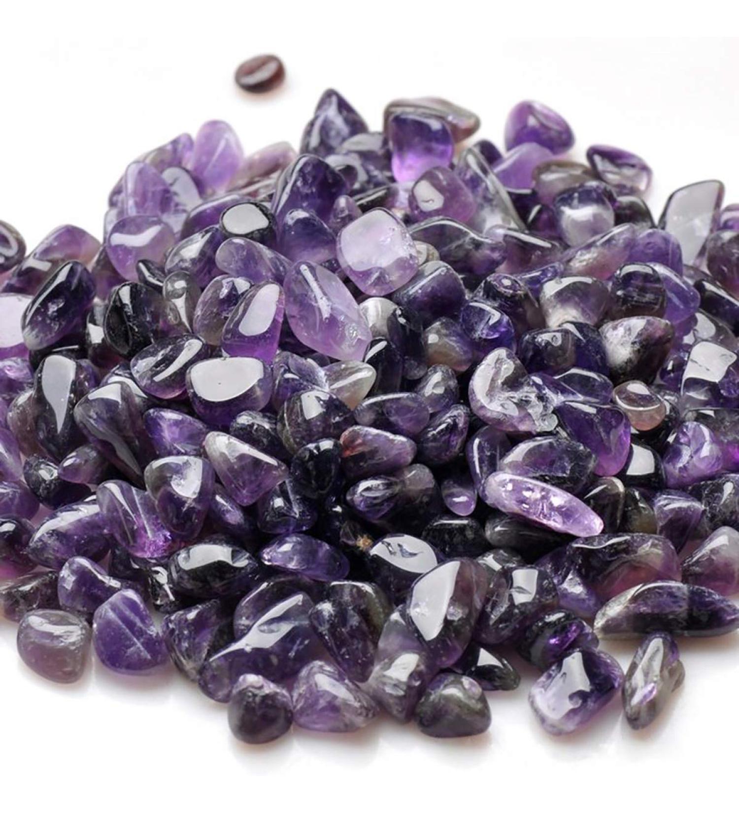 WAYBER Irregular Crystal Quartz Stones 1lb - Purple Decorative Pebbles for Aquariums, Tanks, Vases, Air Plants, Succulents - Buy Online on GoSupps.com
