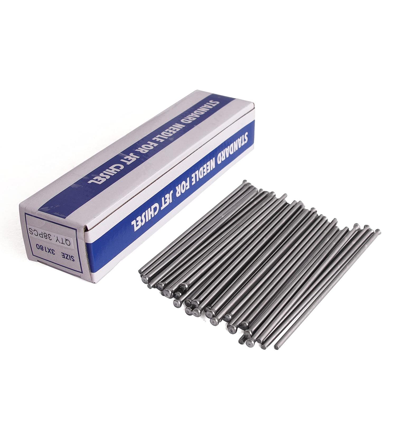 38Pcs Replacement 5-Inch Manganese Steel Needles Set for Needle Scaler - Flat Tip - Buy Online on GoSupps.com