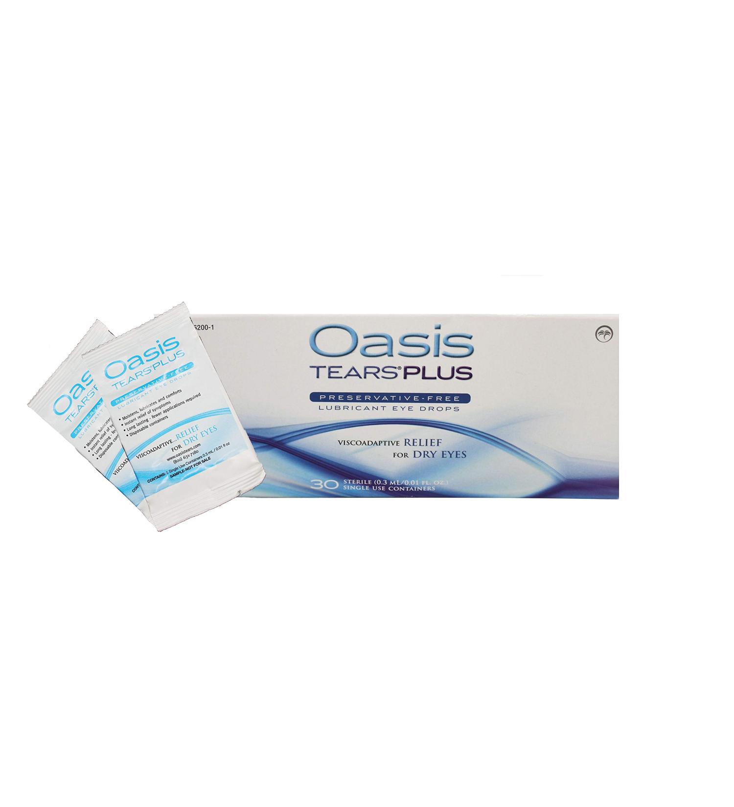 Oasis Tears Plus Preservative-Free Lubricant Eye Drops 40 vials (1 Box of 30 vials Plus Two 5 Vial Packets)
