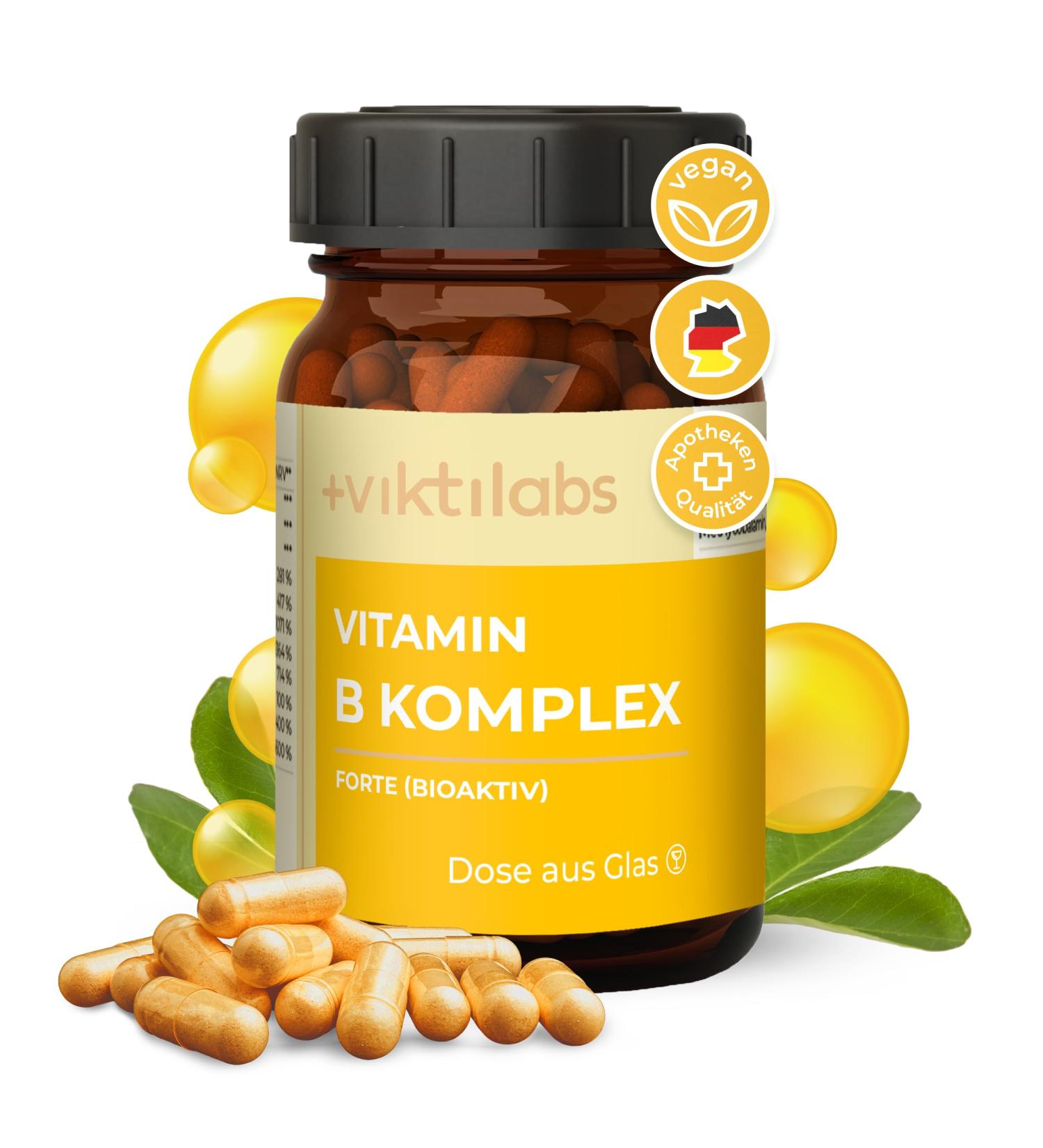 Buy Victilabs Vitamin B Complex Forte - 12-Month Supply | 360 Vegan Capsules | Bioactive Formula | High Dose B Vitamins | German Quality - Buy Online on GoSupps.com