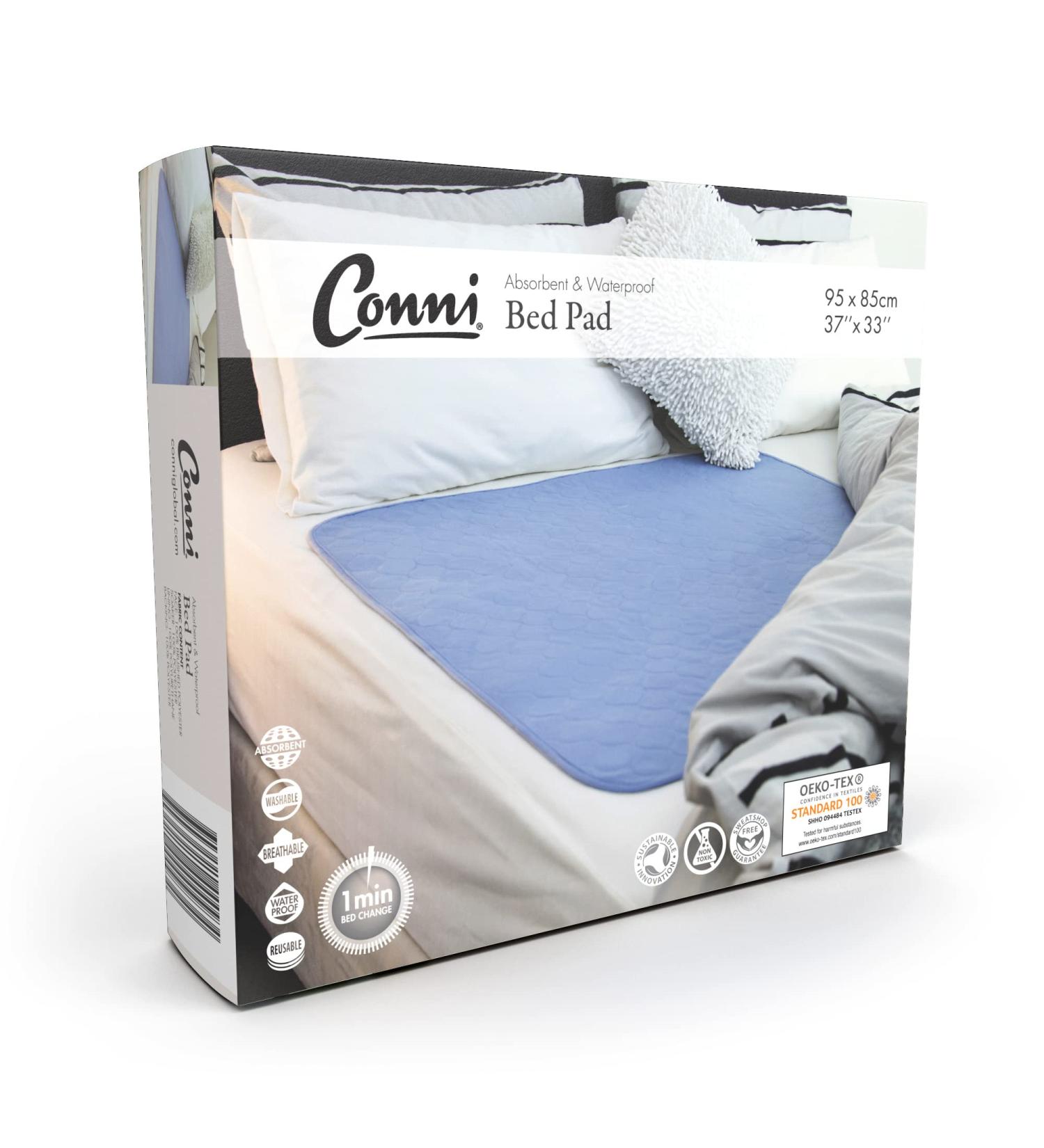 Conni Reusable Bed Protector - Absorbent Waterproof & Washable for Incontinence & Bedwetting - Lilac 95x85 cm - Buy Online on GoSupps.com