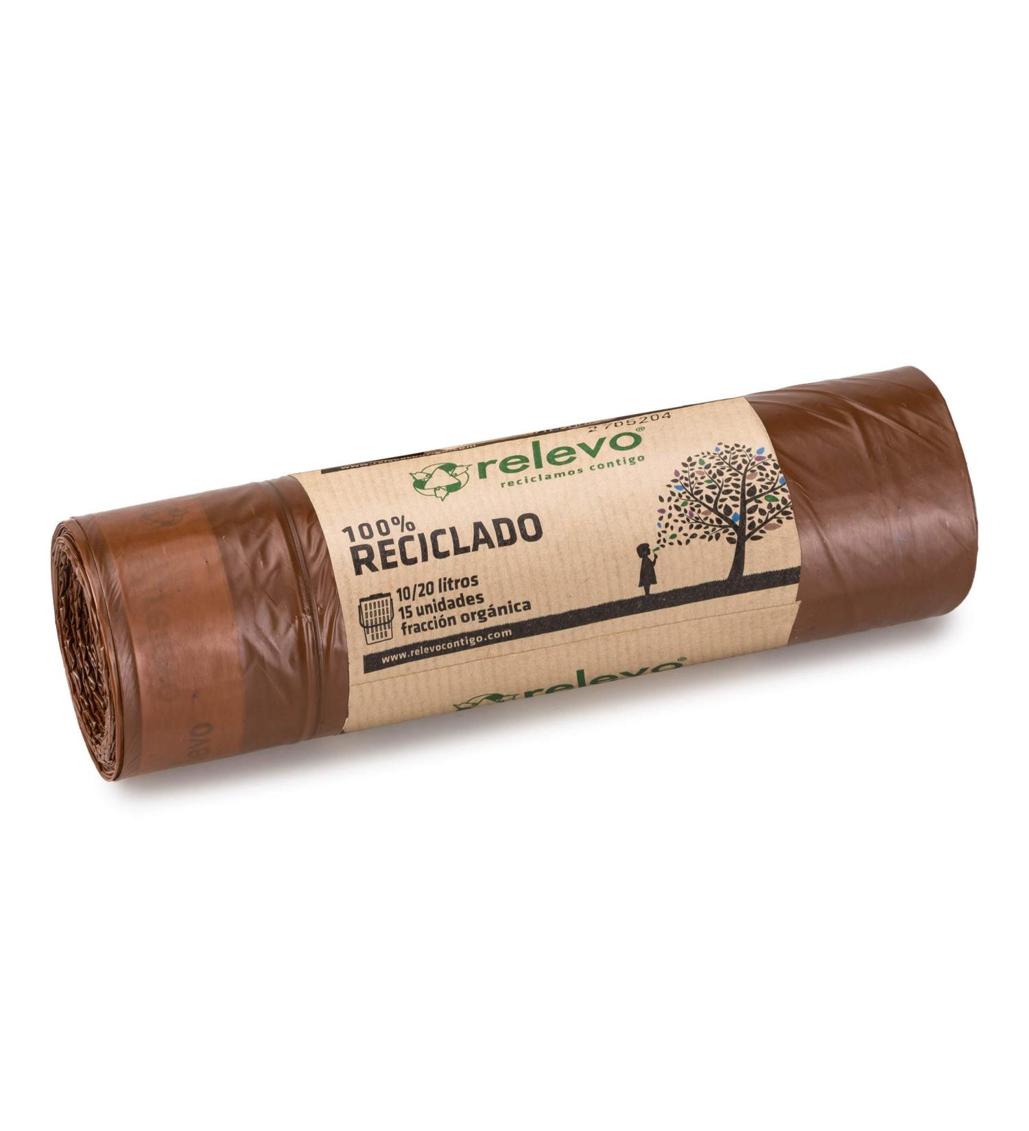 Relevo 20L Heavy Duty Garbage Bags - 100% Recycled Eco-Friendly Waste Disposal - Buy Online on GoSupps.com