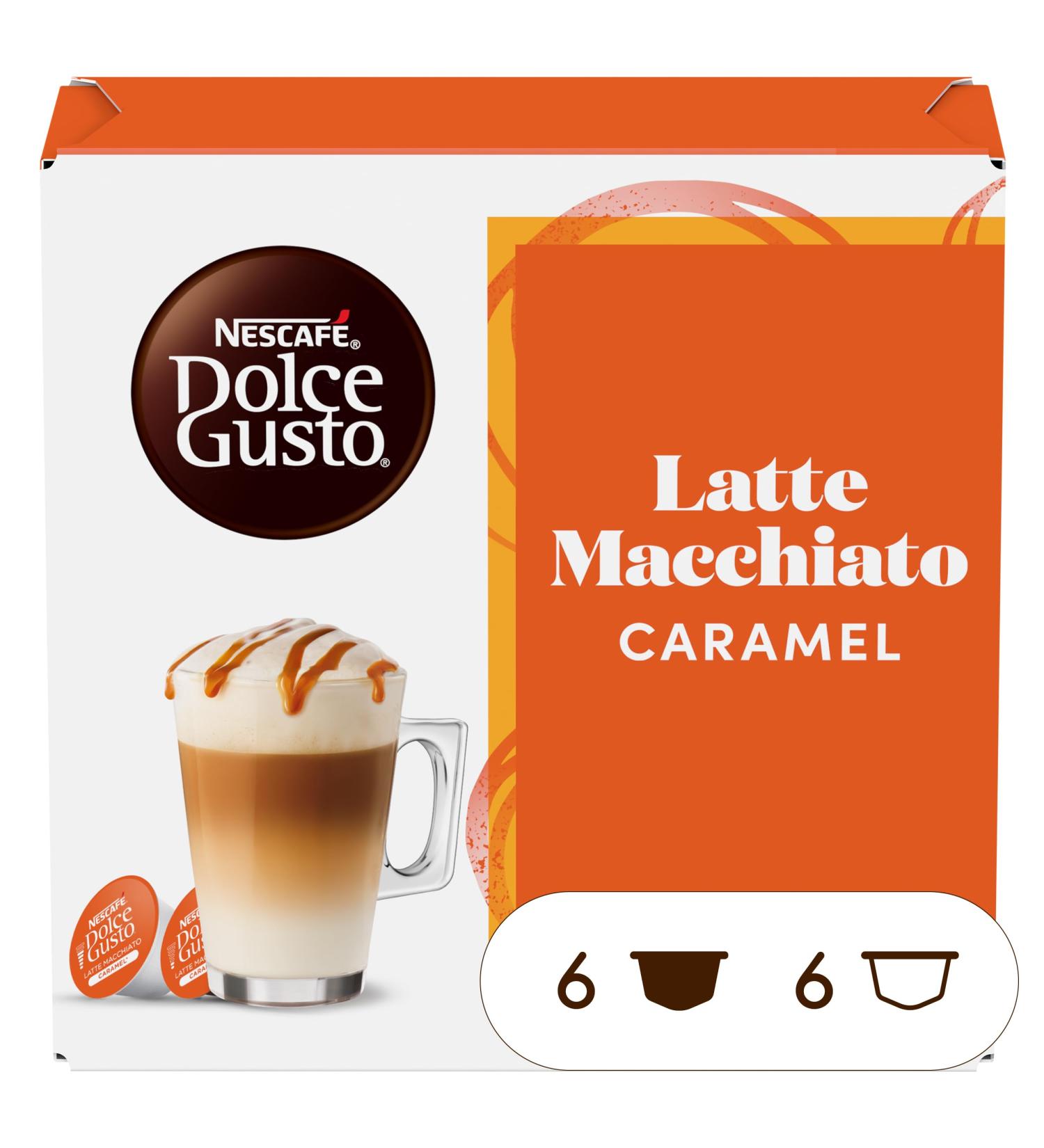 NESCAF Dolce Gusto Latte Macchiato Caramel Coffee Capsules 16 Coffee Capsules Caramel 1688 g 1er Pack - Buy Online on GoSupps.com