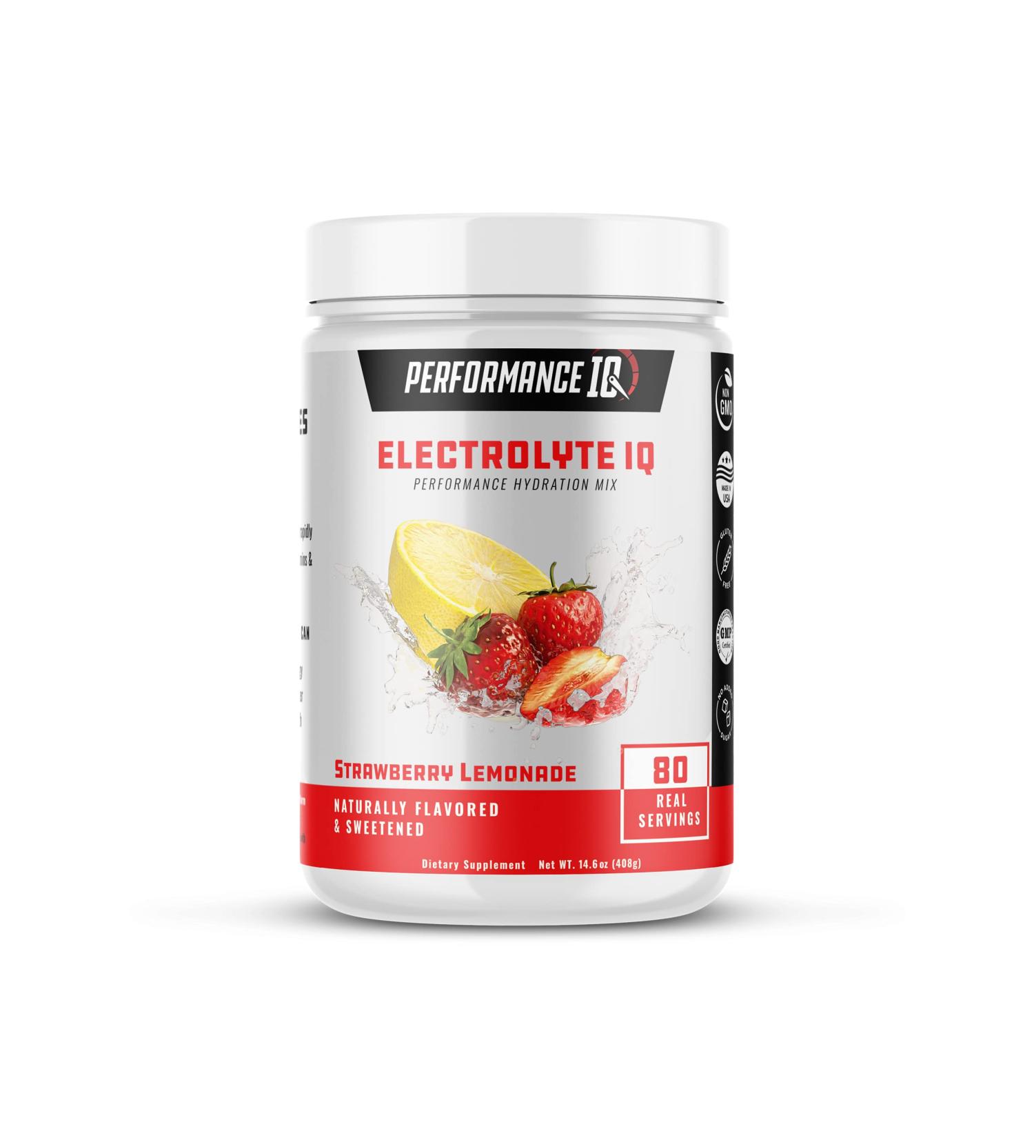 Keto Electrolyte Powder Strawberry Lemonade - 80 Servings, Energy & Hydration Drink, Non GMO, Vegan - Made in USA - Buy Online on GoSupps.com