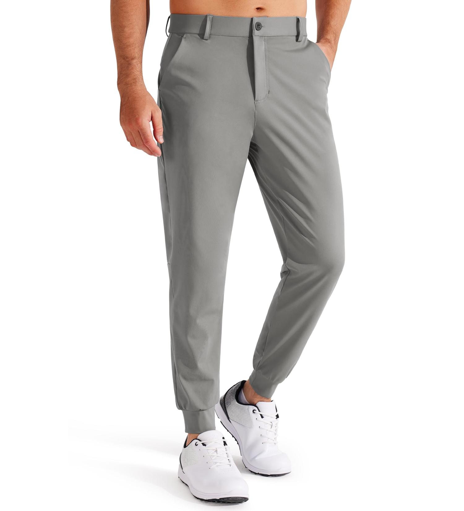 Libin Men's Golf Pants - Stretch Slim Fit Jogging Suit Pants Gray XL | Comfortable Chino Fabric with Pockets for Sports - Buy Online on GoSupps.com