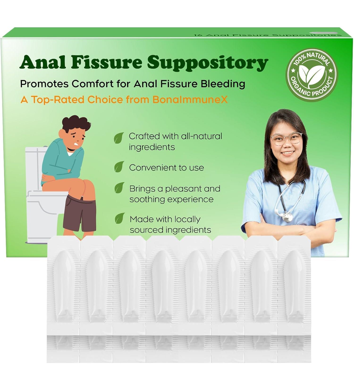 Peralpow Anal Fissure Suppositories | Expert-Formulation for Rectal Bleeding Associated with Hemorrhoids Anus Fissures Diarrhea & Constipation | Curcuminoids & Turmeric Extract | 16 Inserts - Buy Online on GoSupps.com