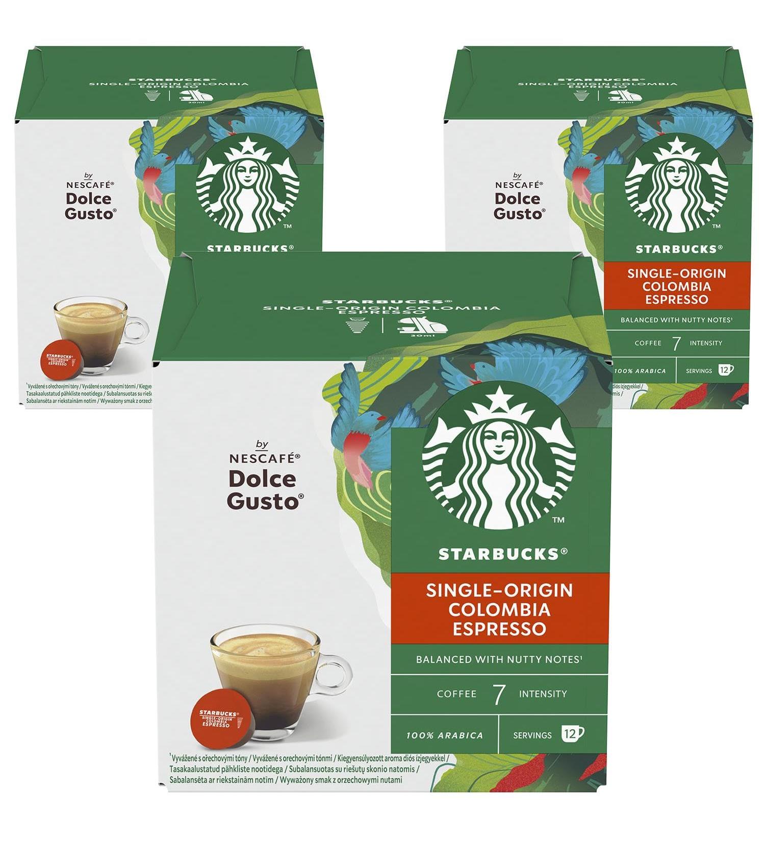 Nescafe Dolce Gusto Starbucks Colombia Espresso x 3 Boxes (36 Capsules) - Buy Online on GoSupps.com