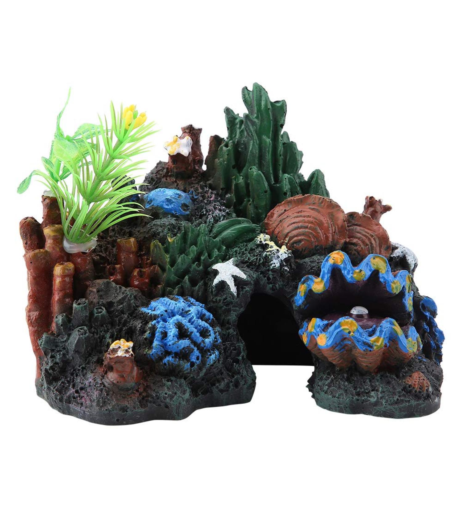 Aquarium Coral Rock Decoration Coral Reef Ornament Vivid Artificial Resin Coral Cave Environments Ornaments Aquarium Fish Tank Resin Decorations - Buy Online on GoSupps.com