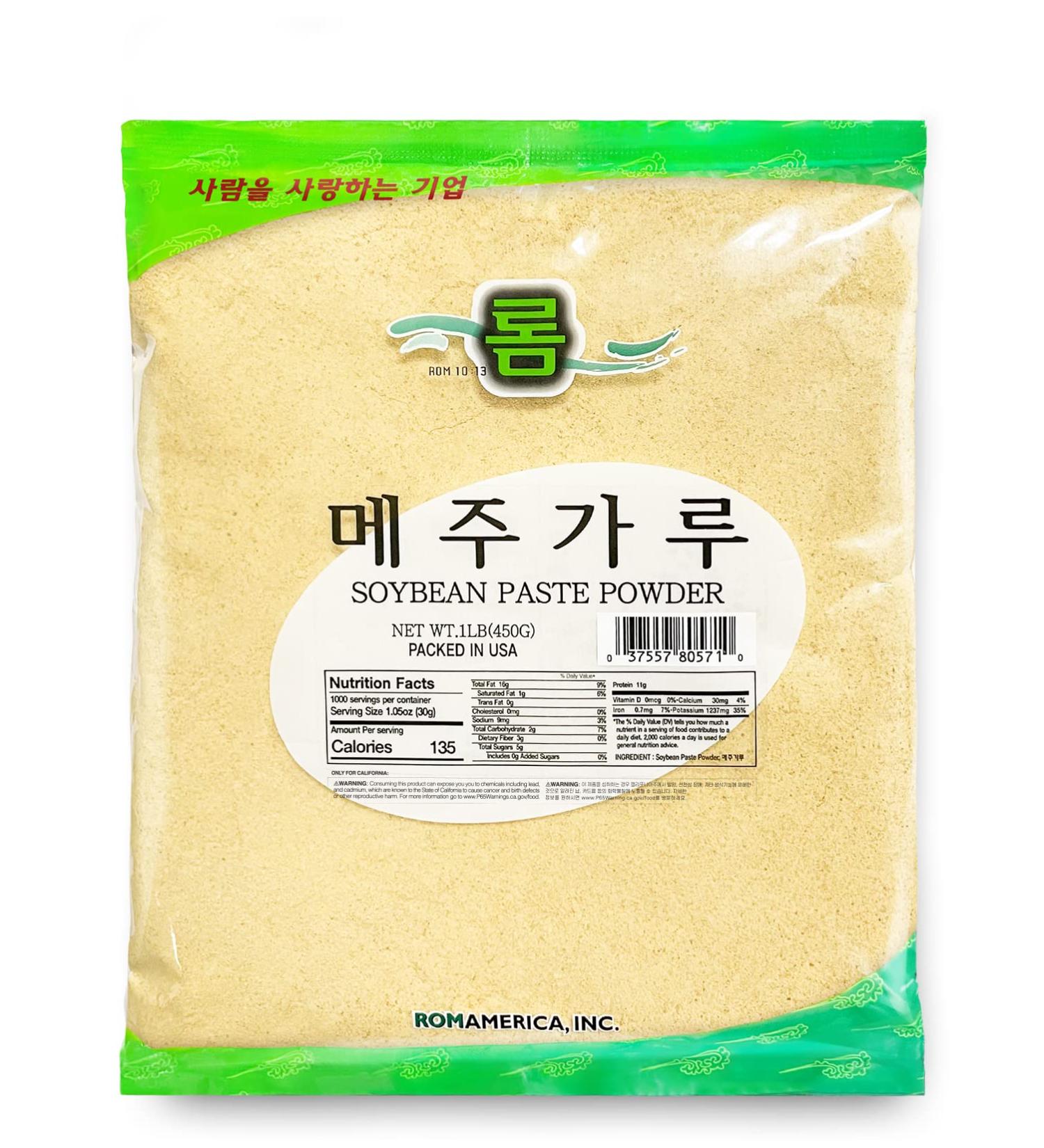 ROM AMERICA Dried Fermented Soy Bean Powder Mejugaru 1lb for Korean Soy Paste & Chili Paste - Buy Online on GoSupps.com