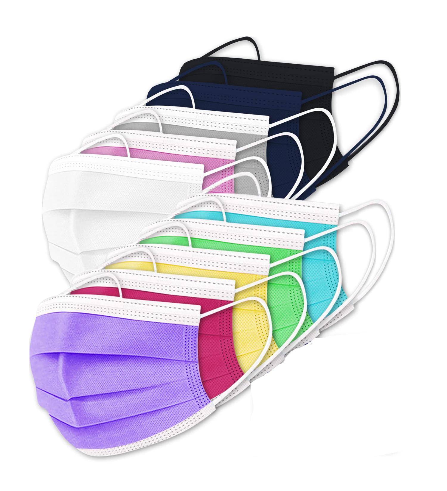 100 PCS Kids Disposable Face Masks for Children - 3 Ply Adjustable & Breathable Dust Masks for Boys and Girls (100 Pack, Multicolored) - Buy Online on GoSupps.com
