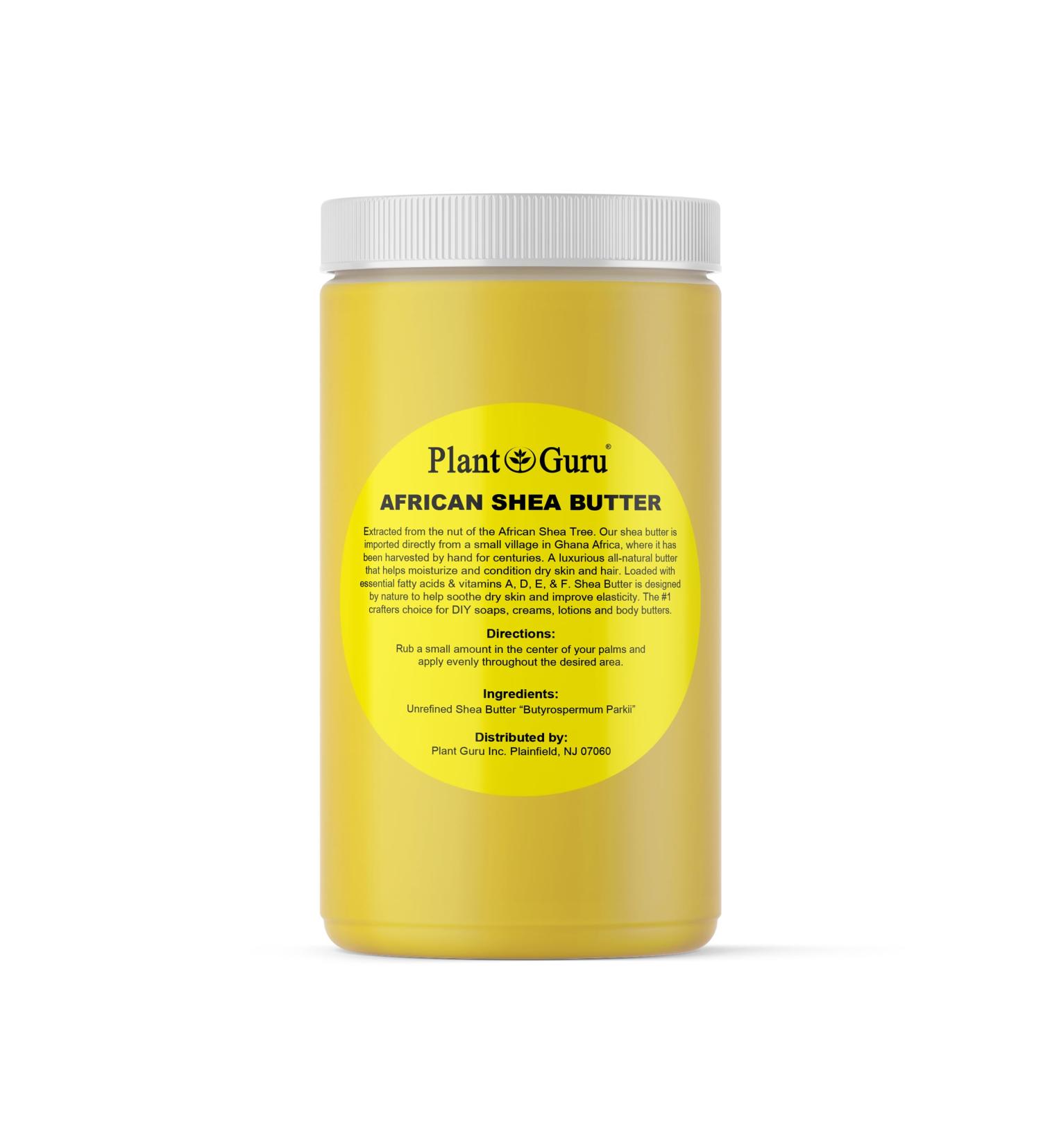 Plant Guru Raw African Shea Butter 32 oz. / 2 lbs. Jar Bulk 100% Pure Natural Unrefined YELLOW - Ideal Moisturizer For Dry Skin Body Face And Hair Growth. Great For DIY Soap and Lip balm Making. 32 Ounce (Pack of 1) - Buy Online on GoSupps.com