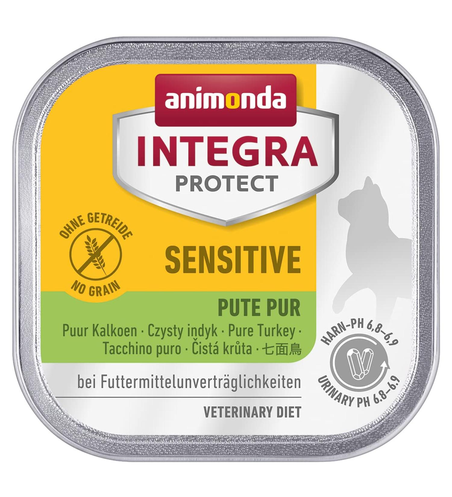 Animonda Integra Protect Sensitive Cat Food - Wet Diet for Allergies Turkey 16 x 100g Pack - Buy Online on GoSupps.com
