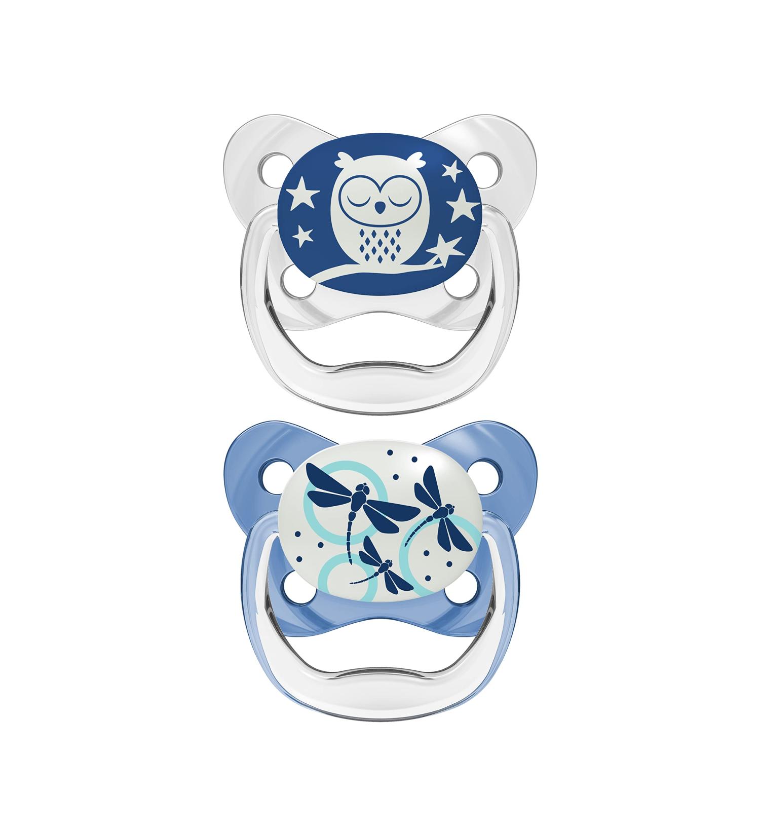 Dr. Brown's Prevent T1 Silicone Night Pacifier for 0-6 Months - Blue Pack of 2 | Safe & Soothing Sleep Solution - Buy Online on GoSupps.com