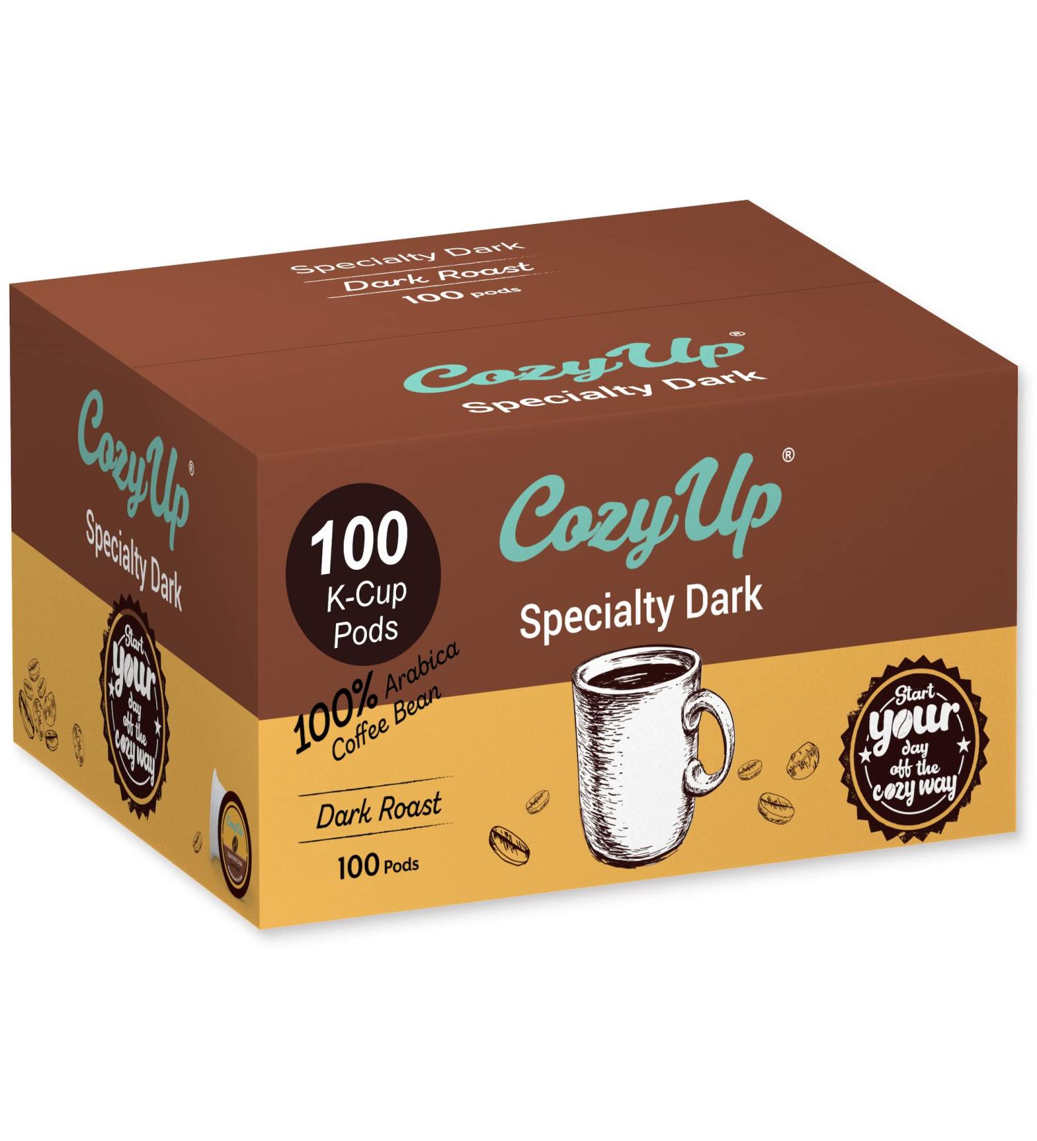 CozyUp Dark Roast Single-Serve Coffee Pods for Keurig K-Cup Brewers - 100 Count - Buy Online on GoSupps.com