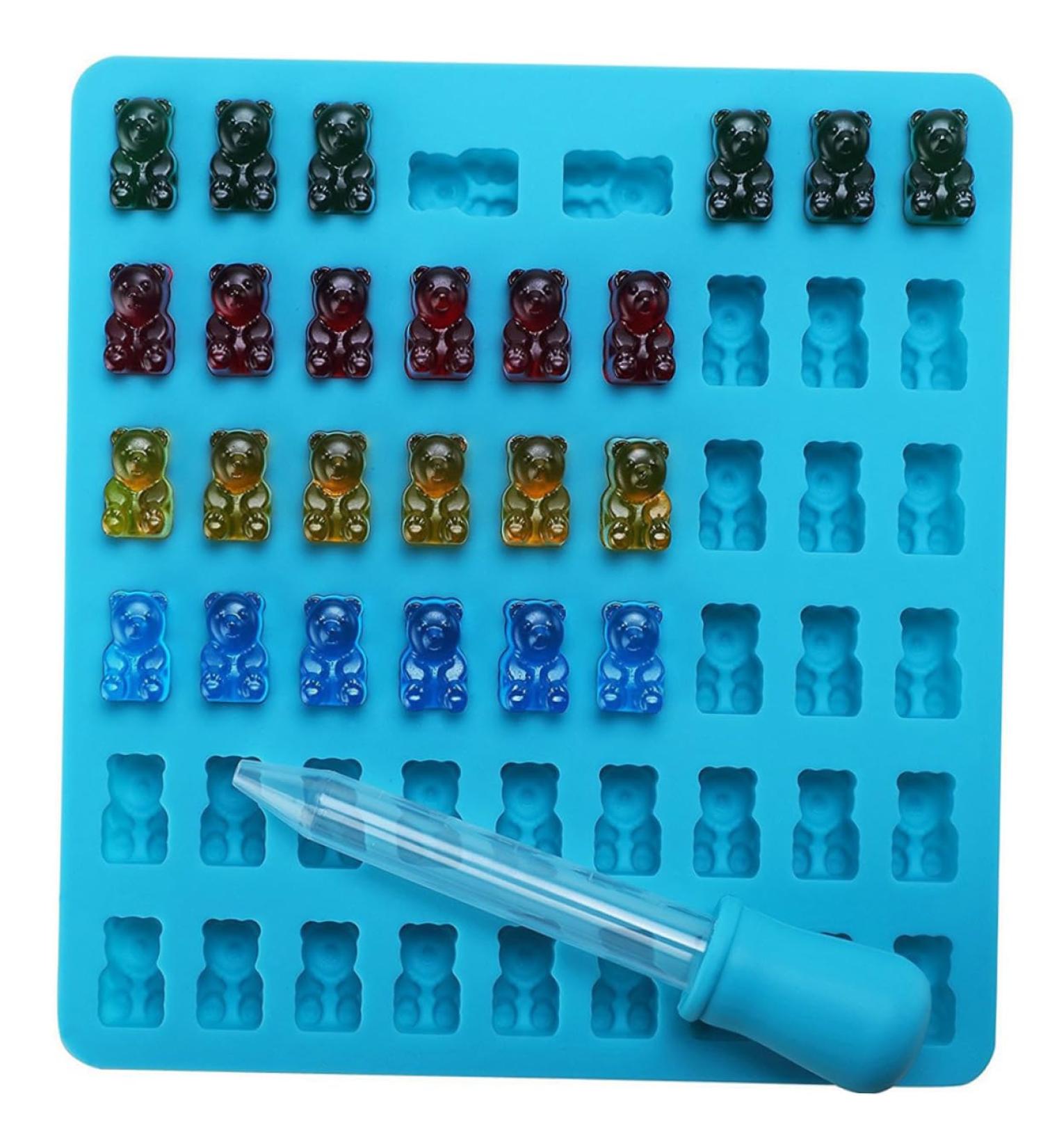 Milisten 1pc Silicone Mold Chocolate Candy Mold Gummy Mold with Dropper DIY Chocolate Mold De para Gelatinas Fondant Molds Bear Gummy Mold Fudge Ice Tray - Buy Online on GoSupps.com