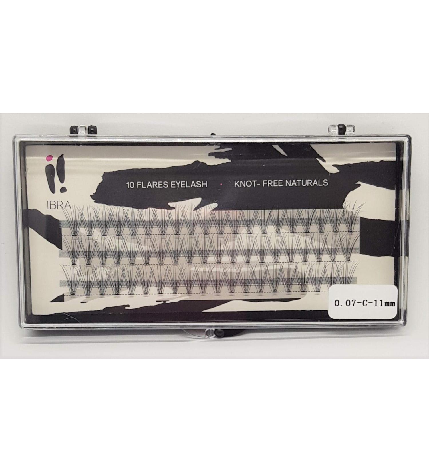 Eyelash clusters "super naturals" knot-free 0.07-C-11mm IBRA Makeup