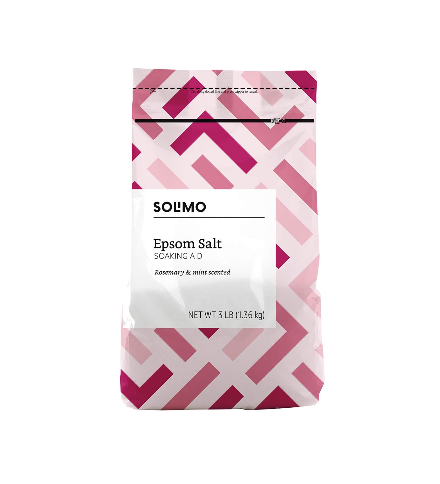 Solimo Epsom Salt Soaking Aid - Rosemary Mint Scent 3lb (Pack of 1) - Buy Online on GoSupps.com