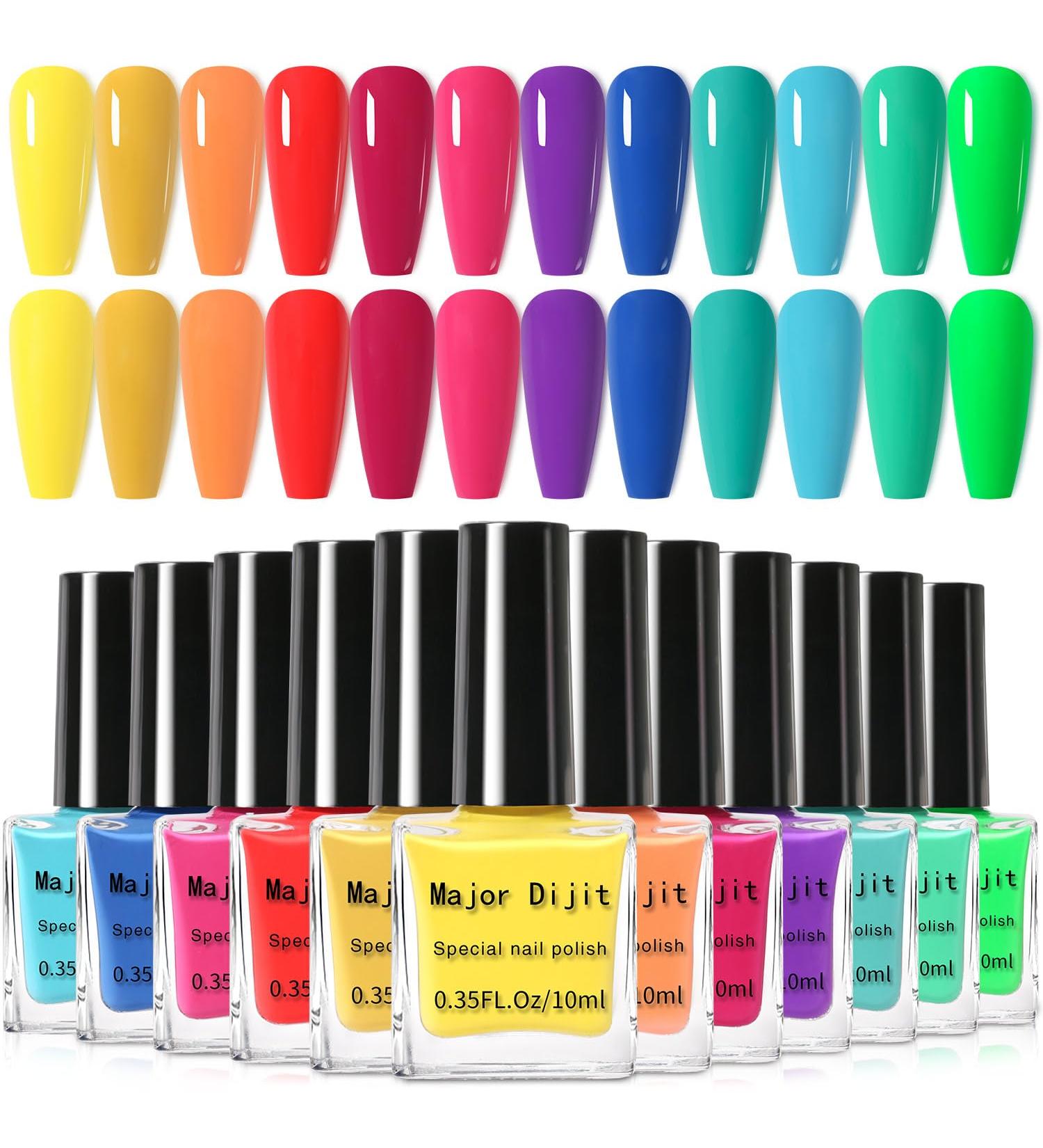 DouborQ 12 Color Nail Polish Set Neno Air Dry 12 Bright Colors 0.35oz Regular Nail Polish Kit Spring Summer Finger Nail Polish Gift Set for Women(1-12) 12 Color Set -A - Buy Online on GoSupps.com