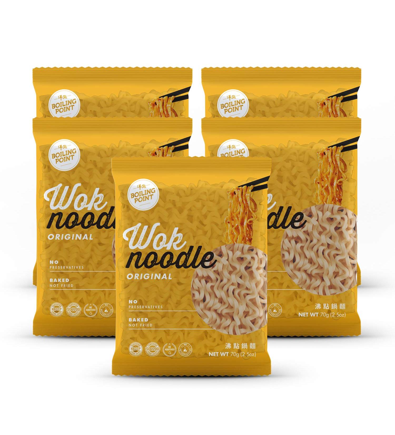 Boiling Point Wok Noodle Package - Healthy Asian Ramen Bundle (Pack of 5) - No Preservatives, Non-Fried, Instant Noodles - Stir Fry Value Set - Buy Online on GoSupps.com