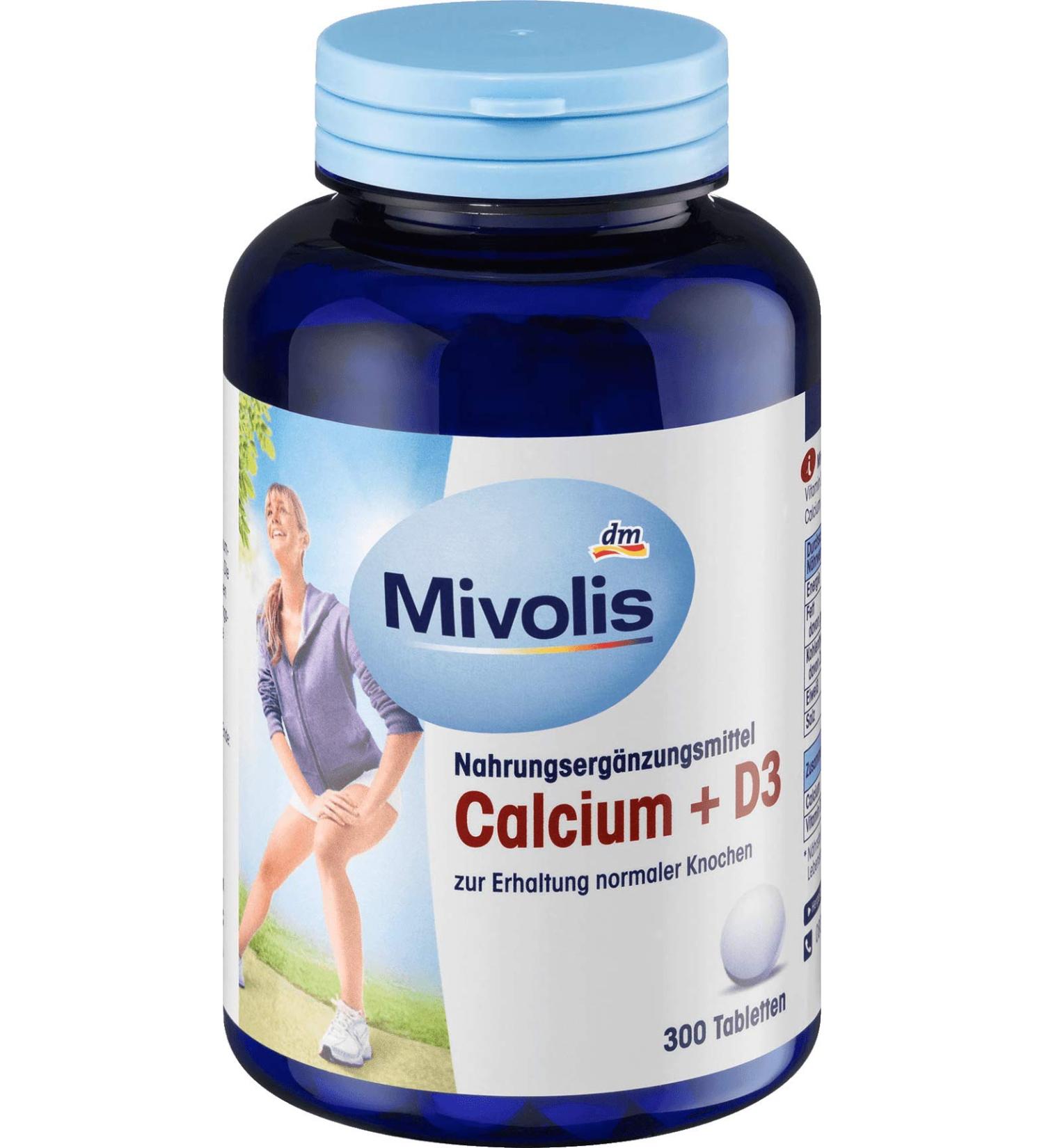 Mivolis Calcium + D3 Tablets 300 pcs - Dietary Supplement from Germany - Buy Online on GoSupps.com