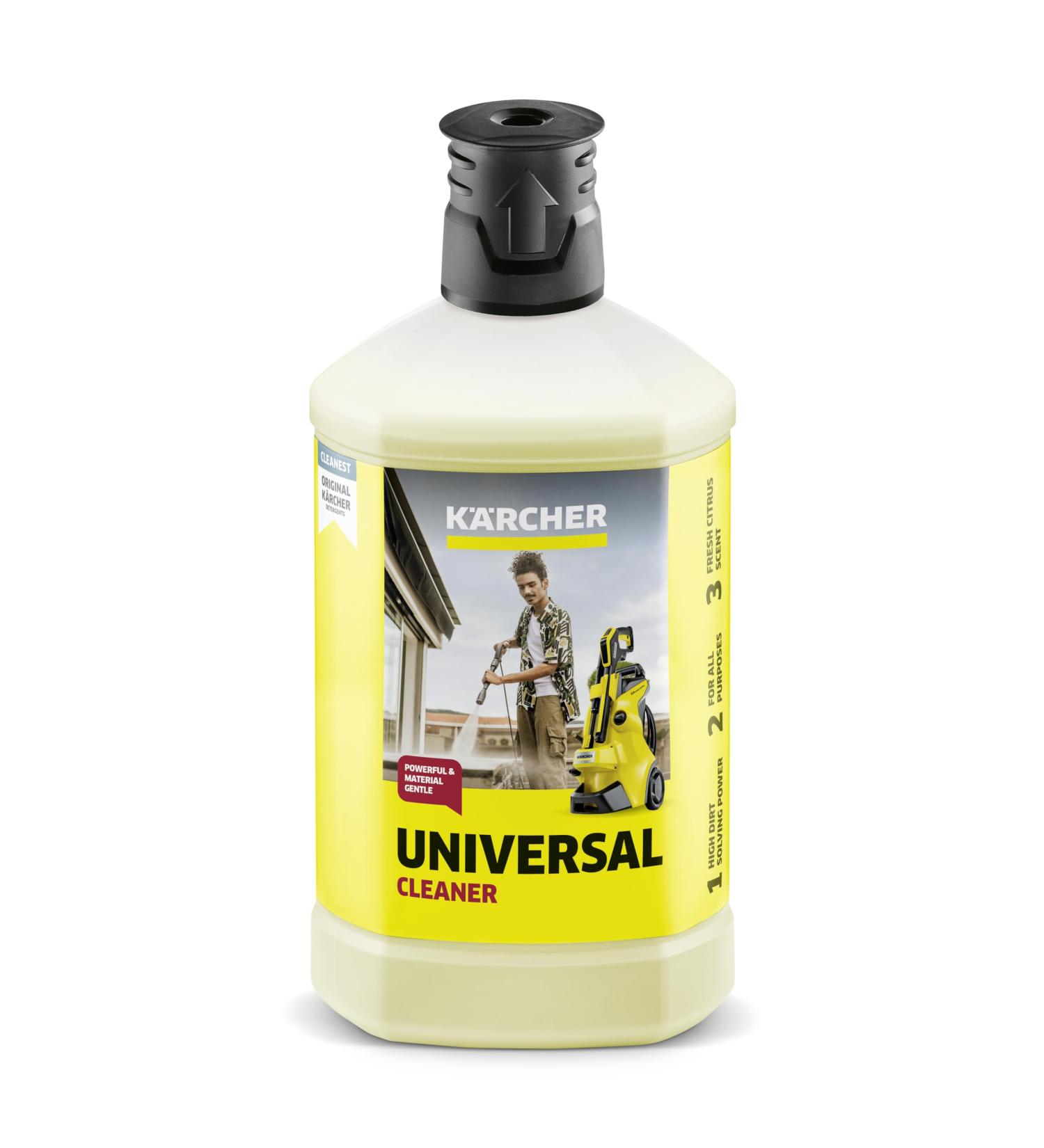 K rcher 1 L Universal Cleaner Plug and Clean Pressure Washer Detergent Yellow