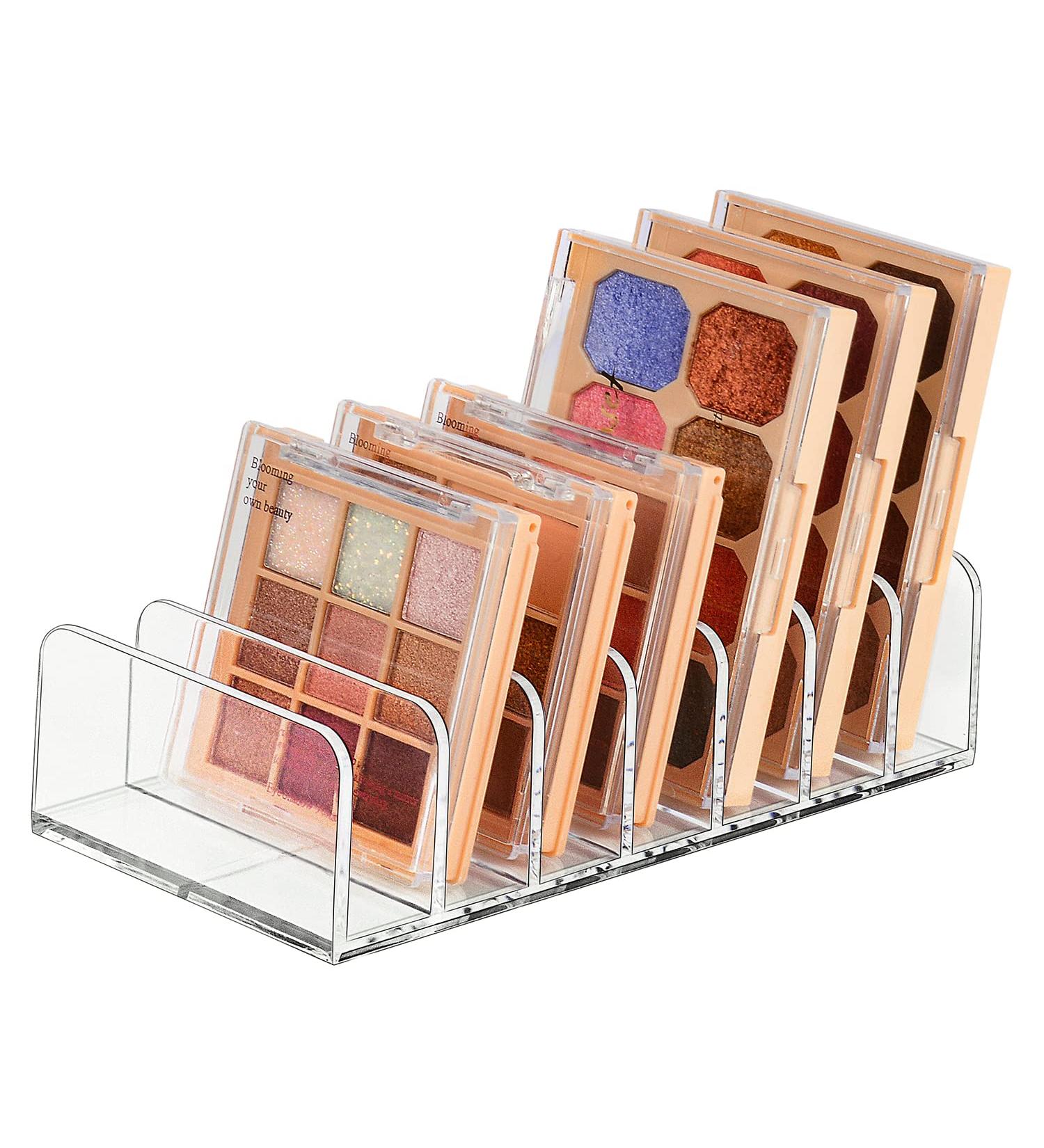 YF Eyeshadow Palette Organizer - Plastic Divided Makeup Holder for Cosmetics Storage | Transparent Small - Buy Online on GoSupps.com