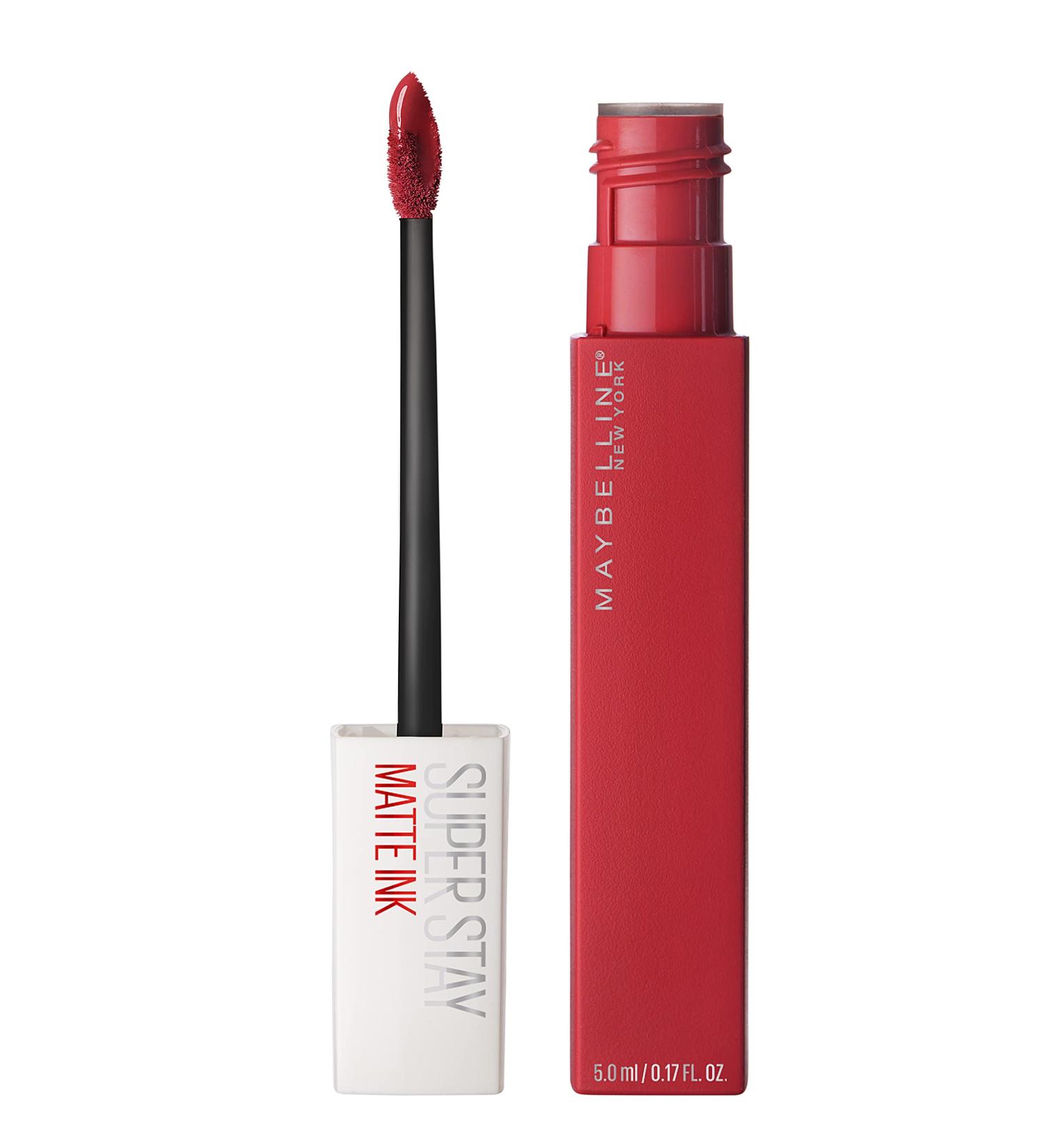 Maybelline Super Stay Matte Ink Liquid Lipstick in Pioneer - Long Lasting 16H Wear - Blue Red Color - 0.17 Fl Oz - Buy Online on GoSupps.com