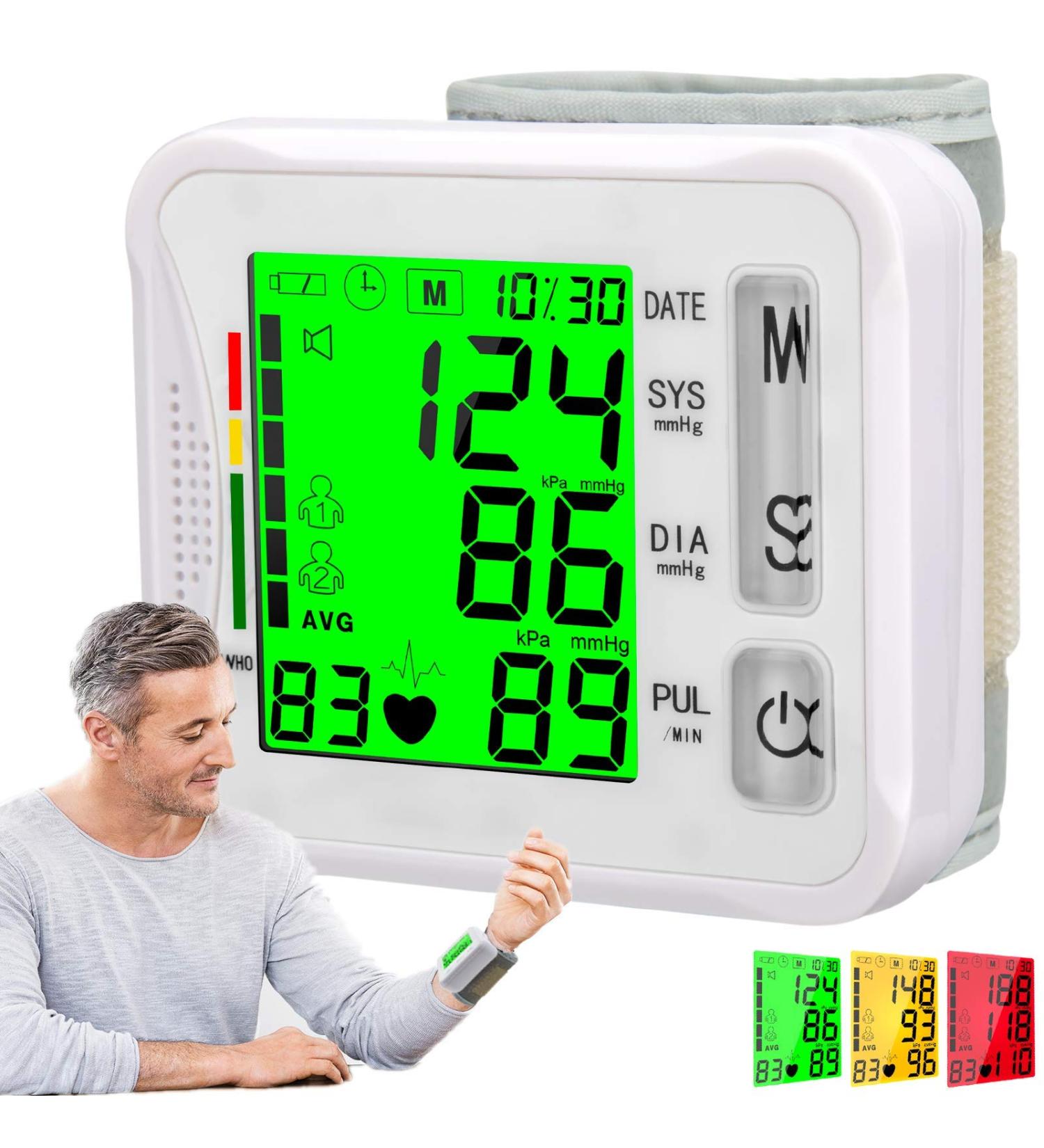 Upper Arm Automatic BP Monitor with Large Screen, 22-32cm Cuff, 2X99 Reading Memory, Pulse Rate Monitor - Ideal for Home Use by 2 Users - Buy Online on GoSupps.com