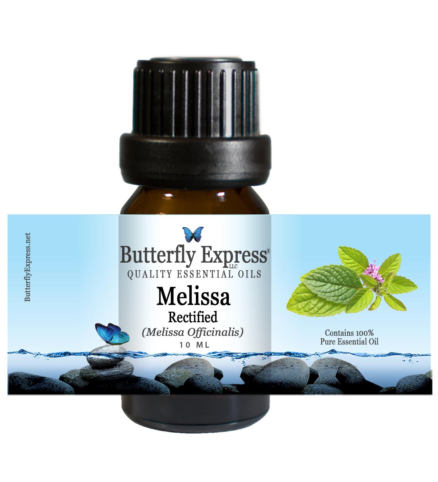 Melissa Rectified Essential Oil 10ml - 100% Pure - by Butterfly Express
