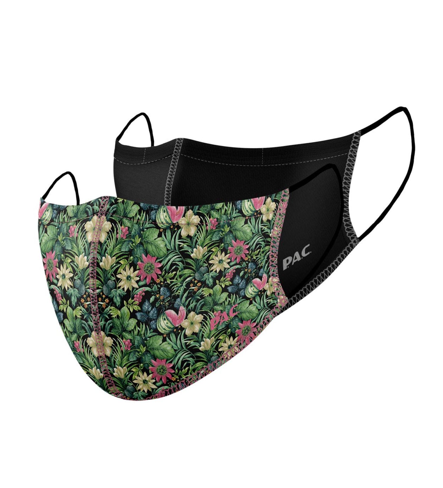 P.A.C. Lightweight 2-Pack Premium Masks | Washable Reusable Oeko-Tex 100 | Everyday Mouth & Nose Protection - Jonglo + Total Black - Buy Online on GoSupps.com