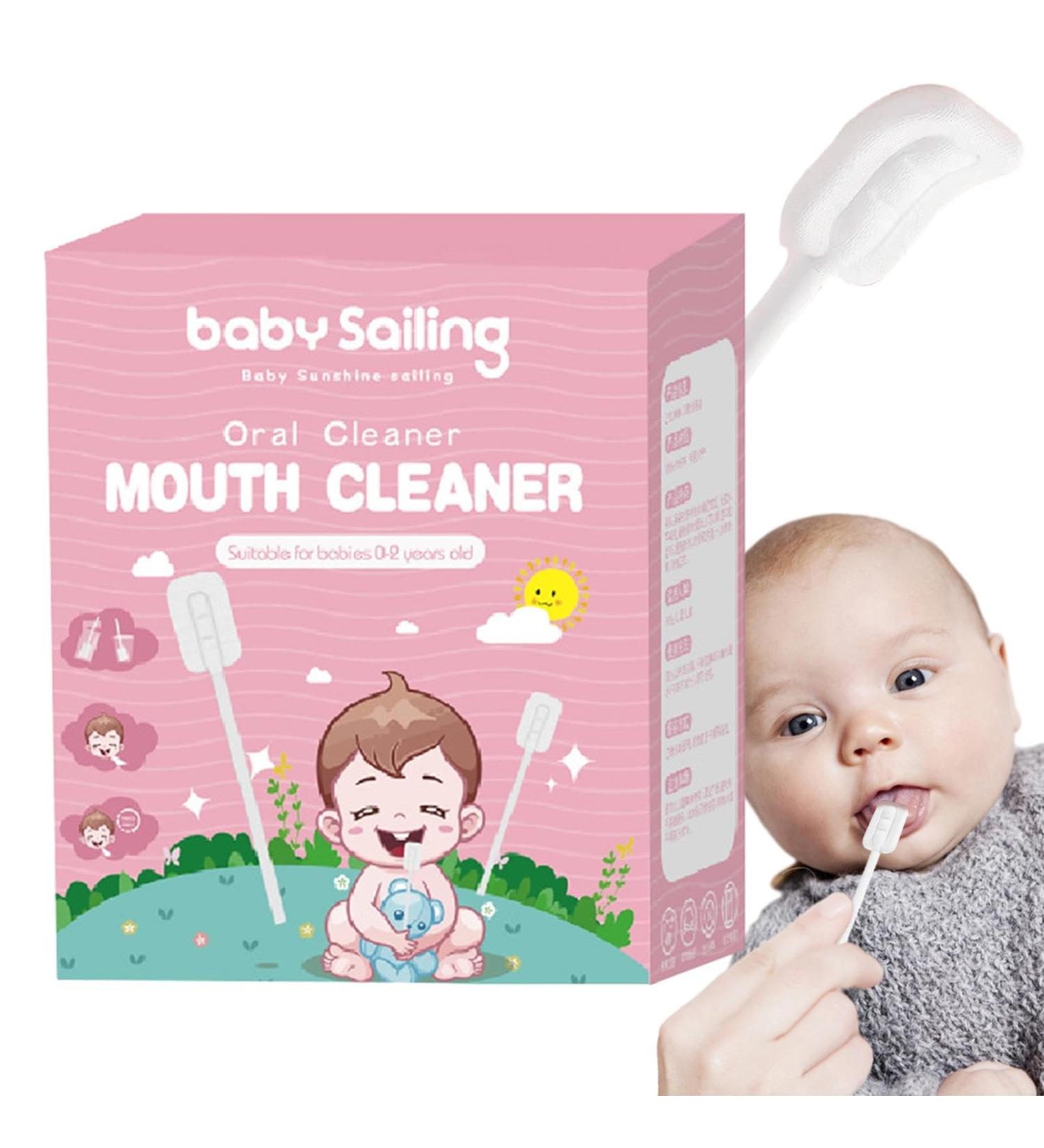 Ibuloule Baby Mouth Cleaner | 30-Piece Portable Oral Tongue Gauze & Flexible Toothbrush for Teething Care - Buy Online on GoSupps.com