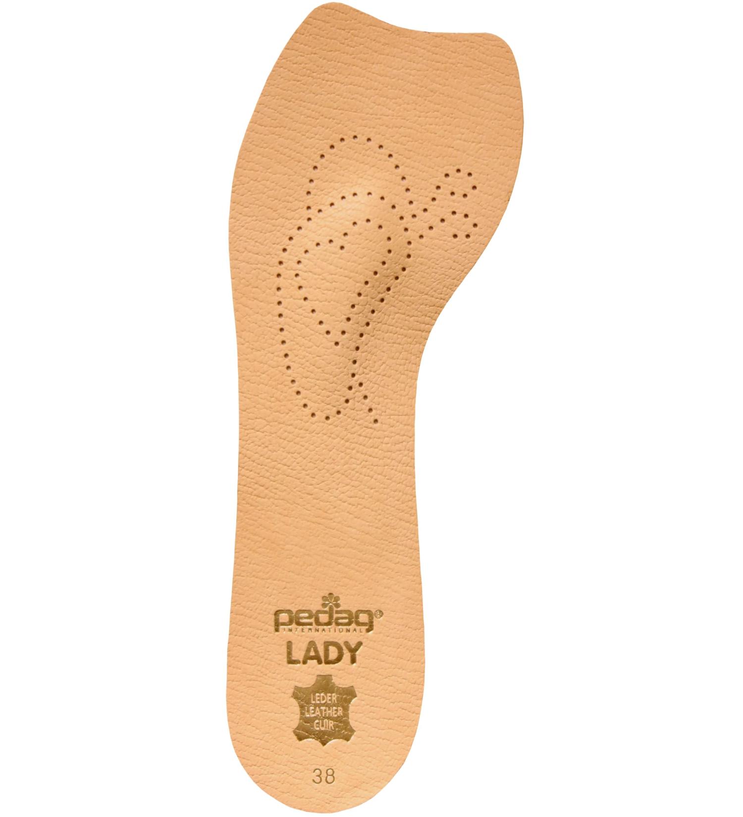 Pedag 121 Lady Ultra Thin Leather Insoles for All Heels - Self Adhesive Tan - Women's Size 7 / EU 37 - Buy Online on GoSupps.com