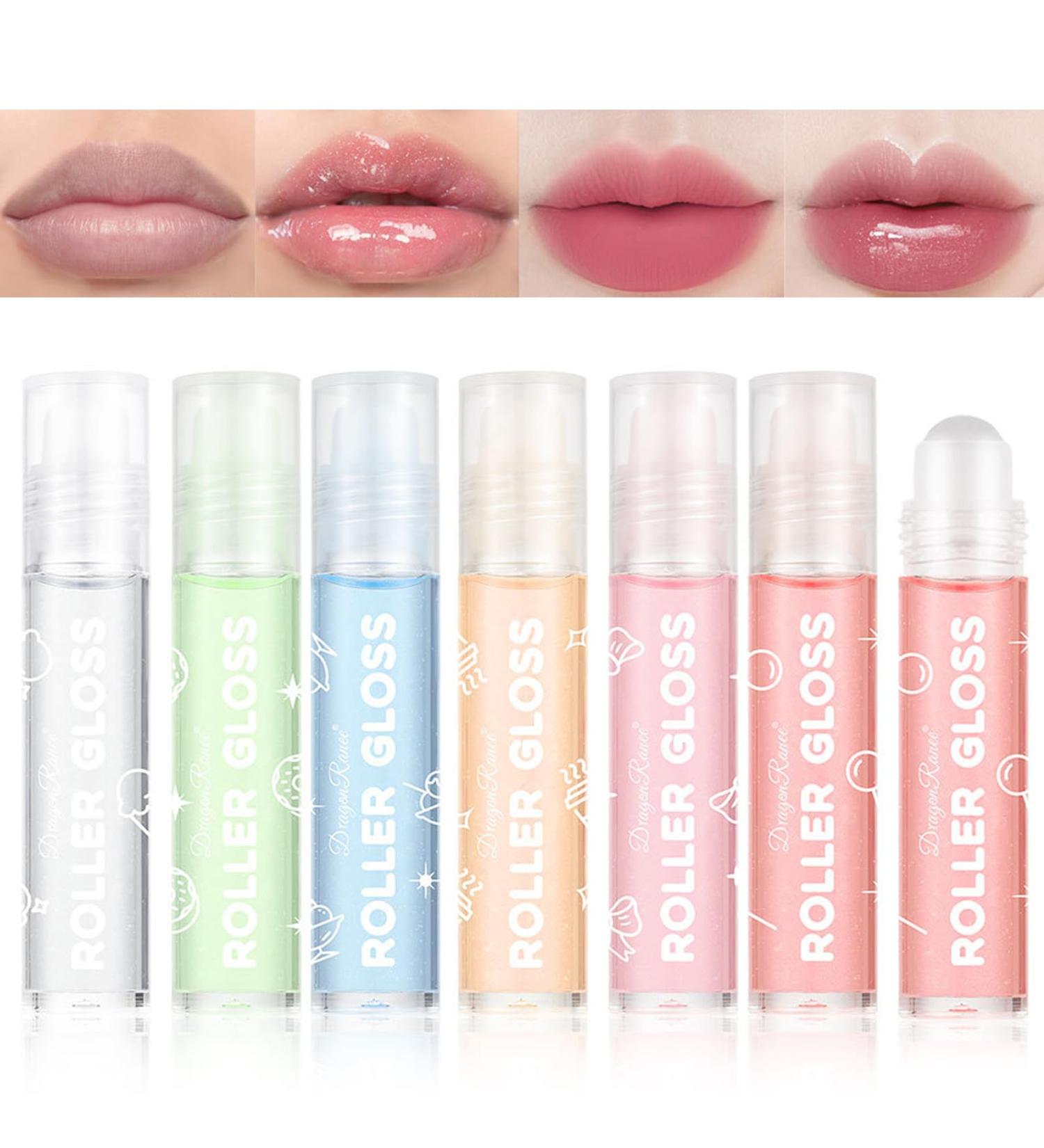 6PCS Roll On Lip Oil Set Clear Lip Gloss Set Shimmer Lip Gloss Moisturizing Colorless Lip Balm Moisturizing Lip Lotion for Dry Lips - Buy Online on GoSupps.com