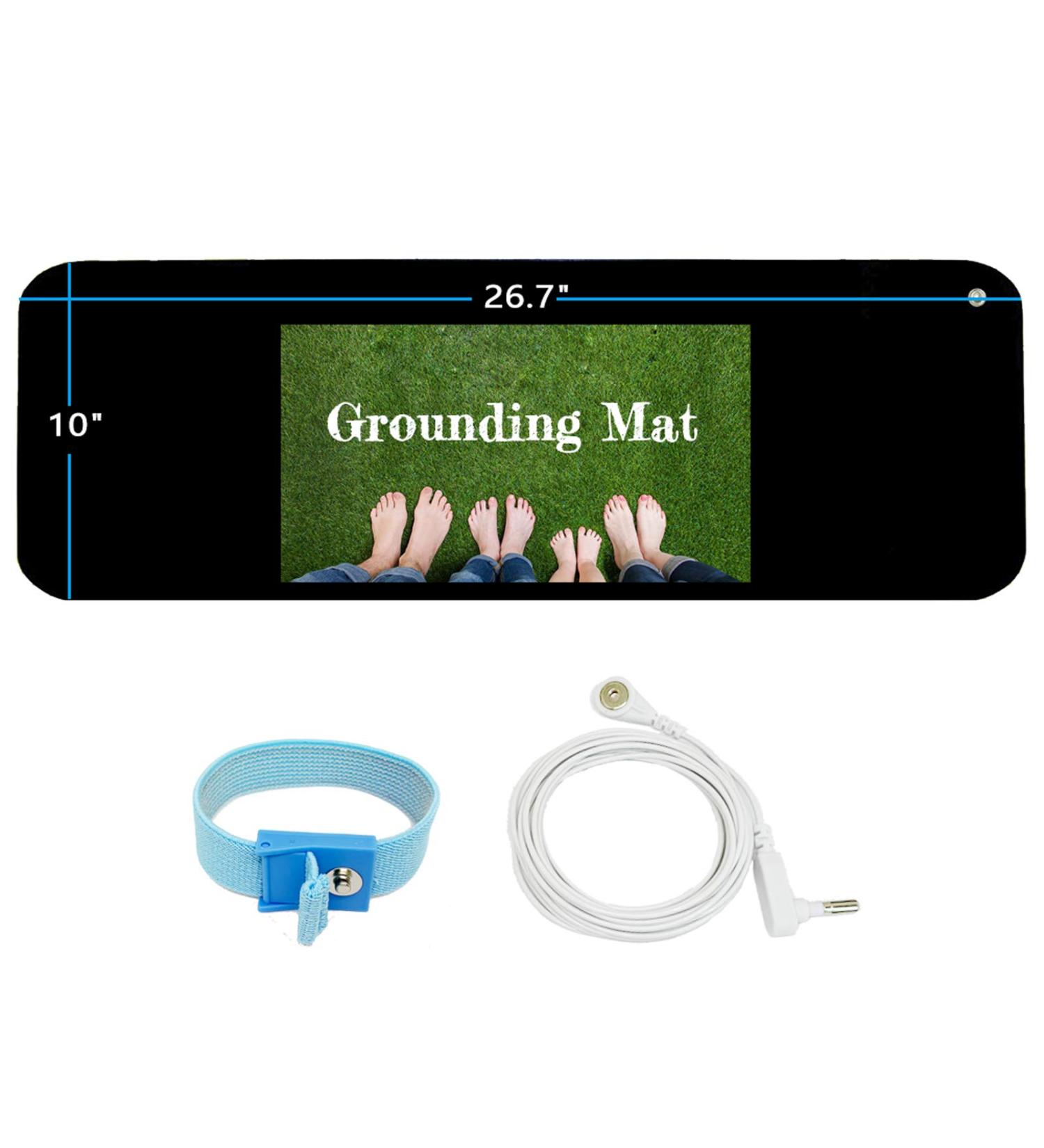 Universal Grounding Mat Kit - 10x26.7 Mat, Wristband, Straight Cord - Reduce Inflammation, Improve Sleep, Reduce Anxiety - Buy Online on GoSupps.com