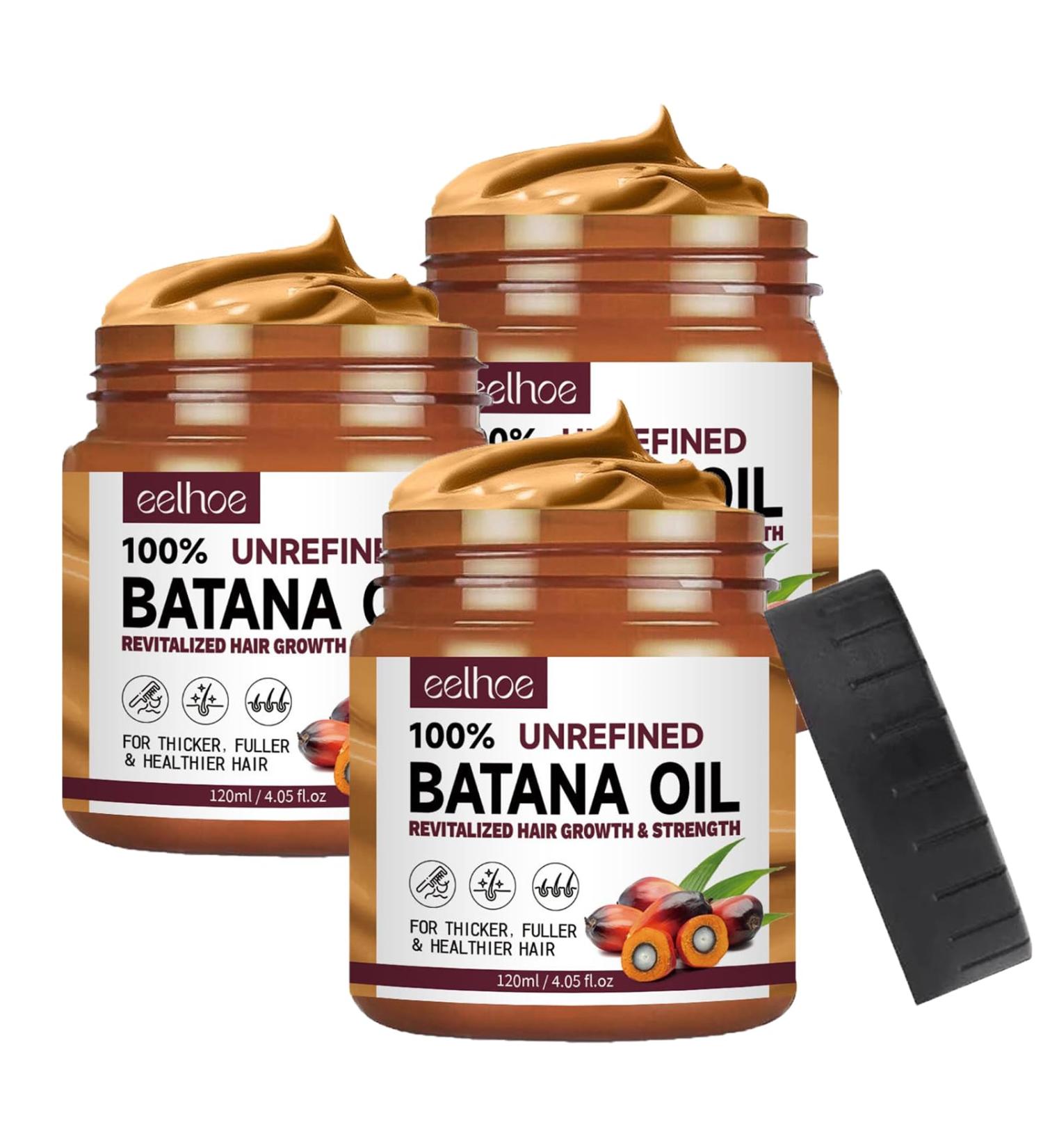 Batana Oil for Hair Growth and Nourishment Natural Batana Oil for Hair Growth for Healthier Thicker Hair Protect and Improve Hair Color Prevent Hair Loss Promotes Hair Strength -120g (3PC) - Buy Online on GoSupps.com